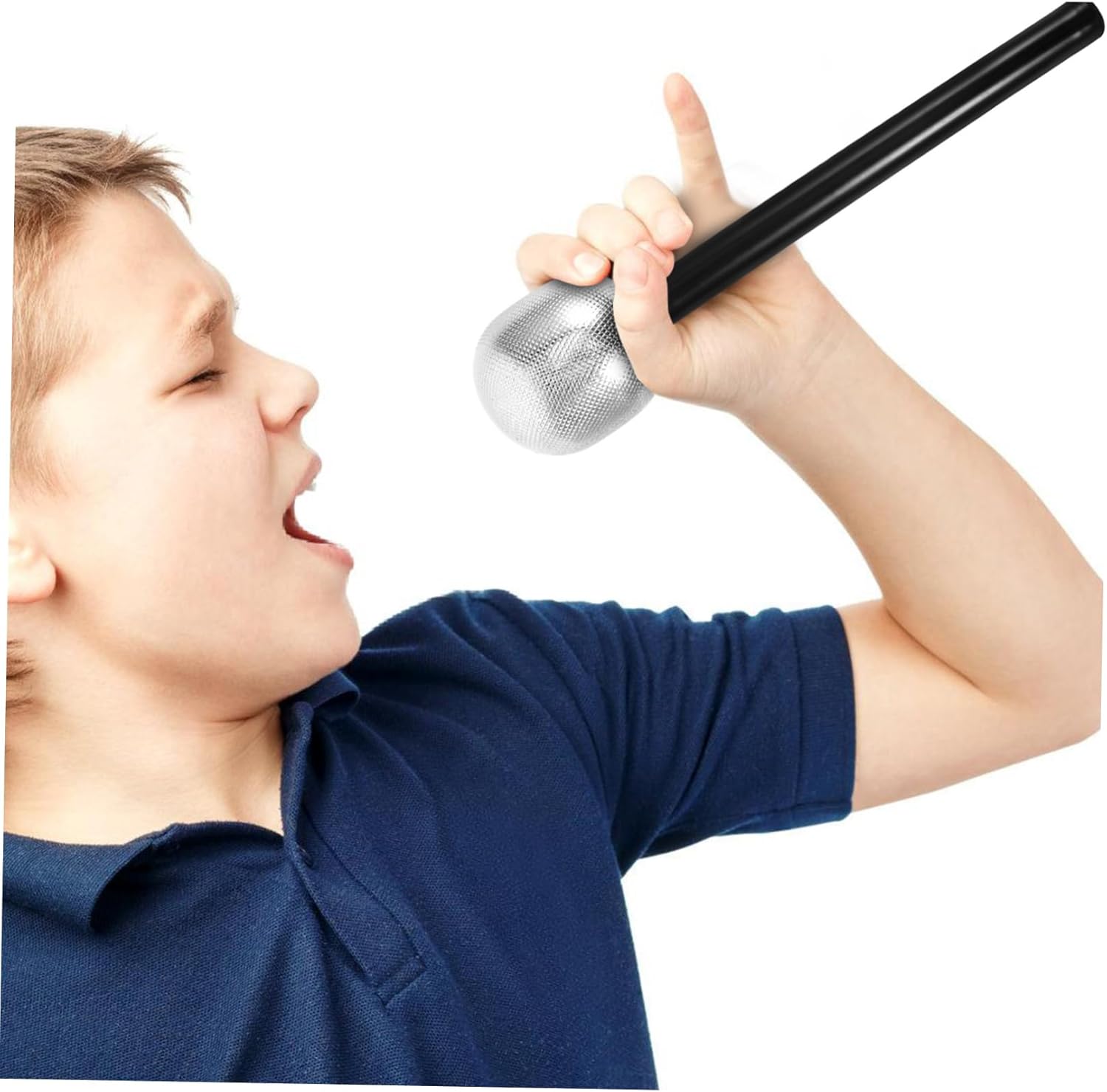 UPKOCH 2pcs Silver Mic Costume Prop for Kids and Halloween