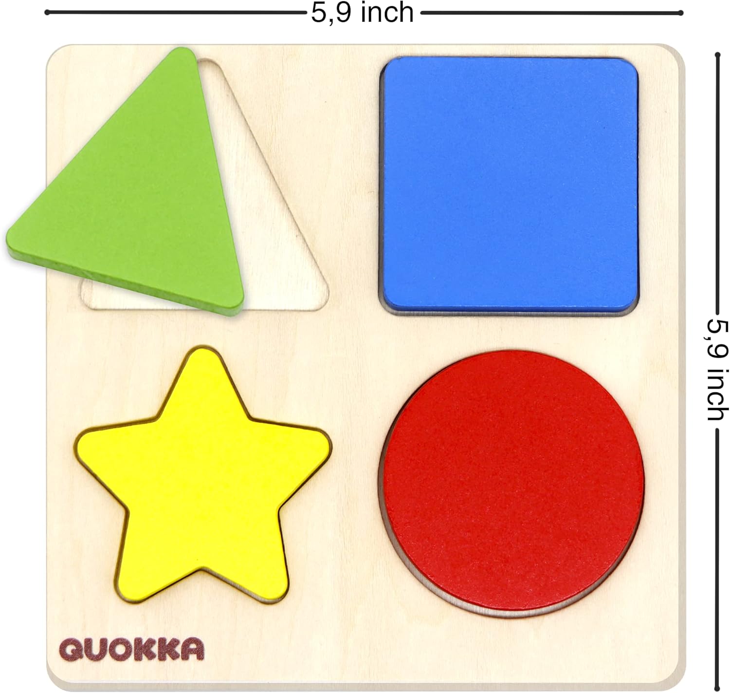 QUOKKA Wooden Peg Puzzles for Toddlers 1-3