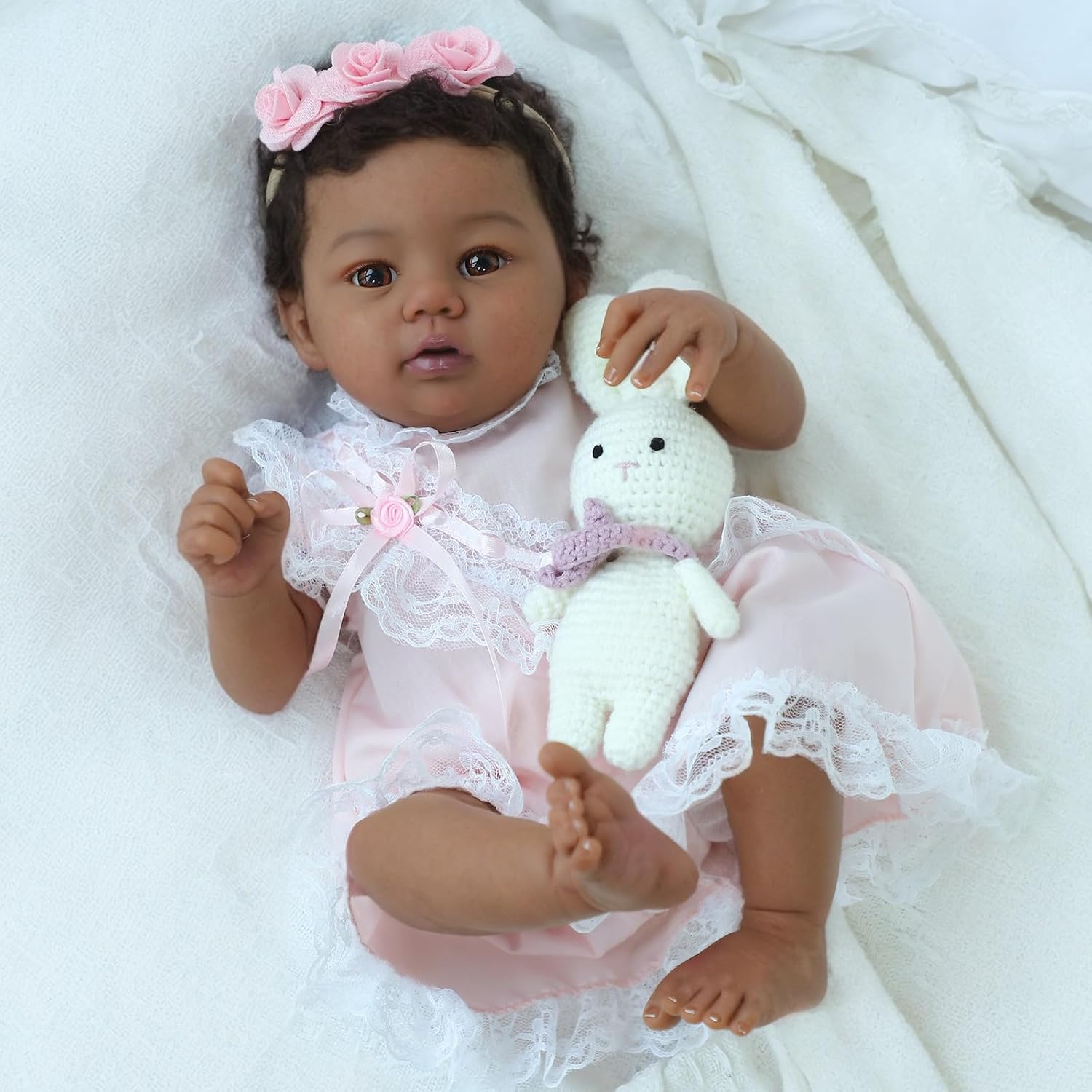 KSBD Reborn Baby Doll 18-Inch Black Girl