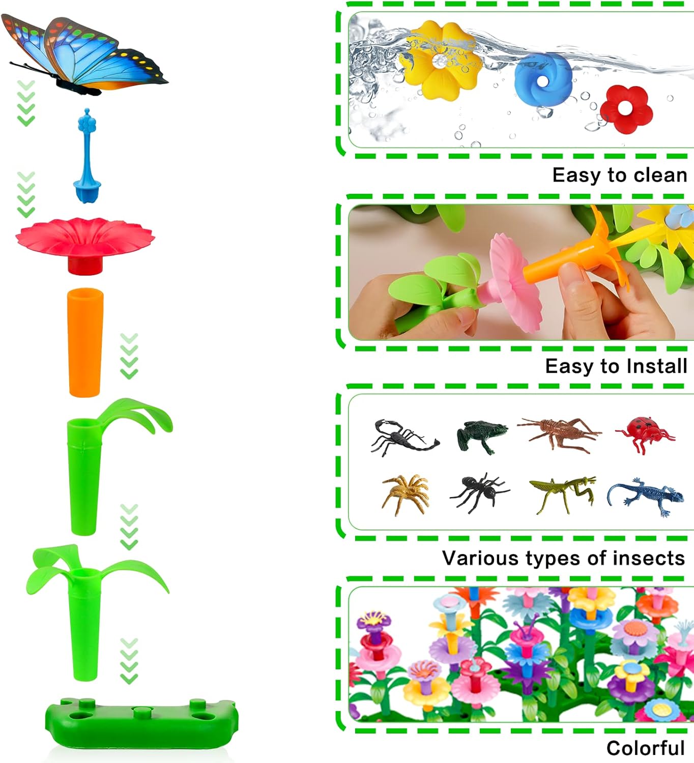 Leetous Garden Building STEM Toy Set for Toddlers