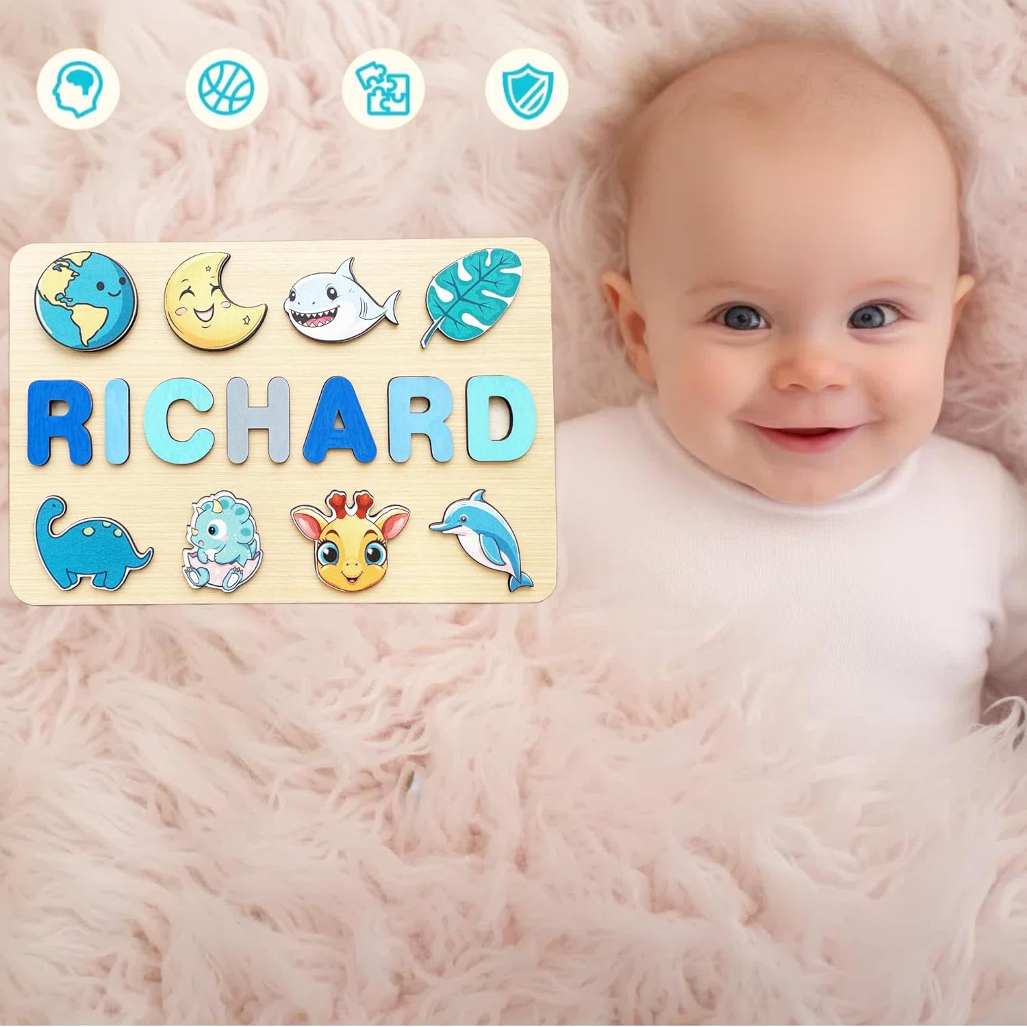 Personalized Name Puzzle for Toddlers 1-3 1