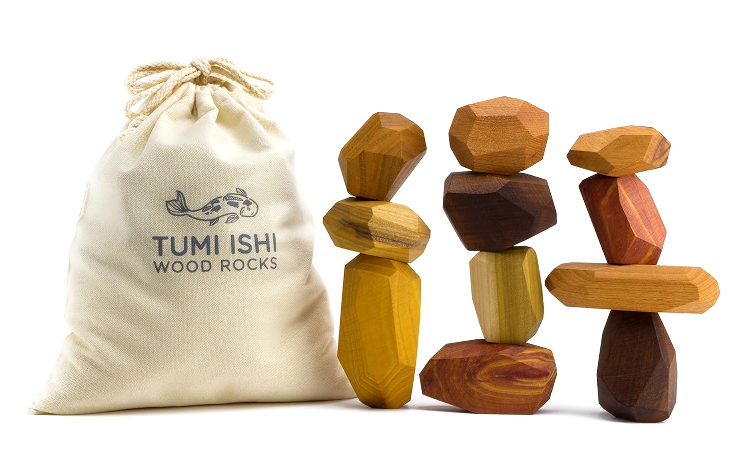 Tumi Ishi 11 Piece Natural Wood Rock Set