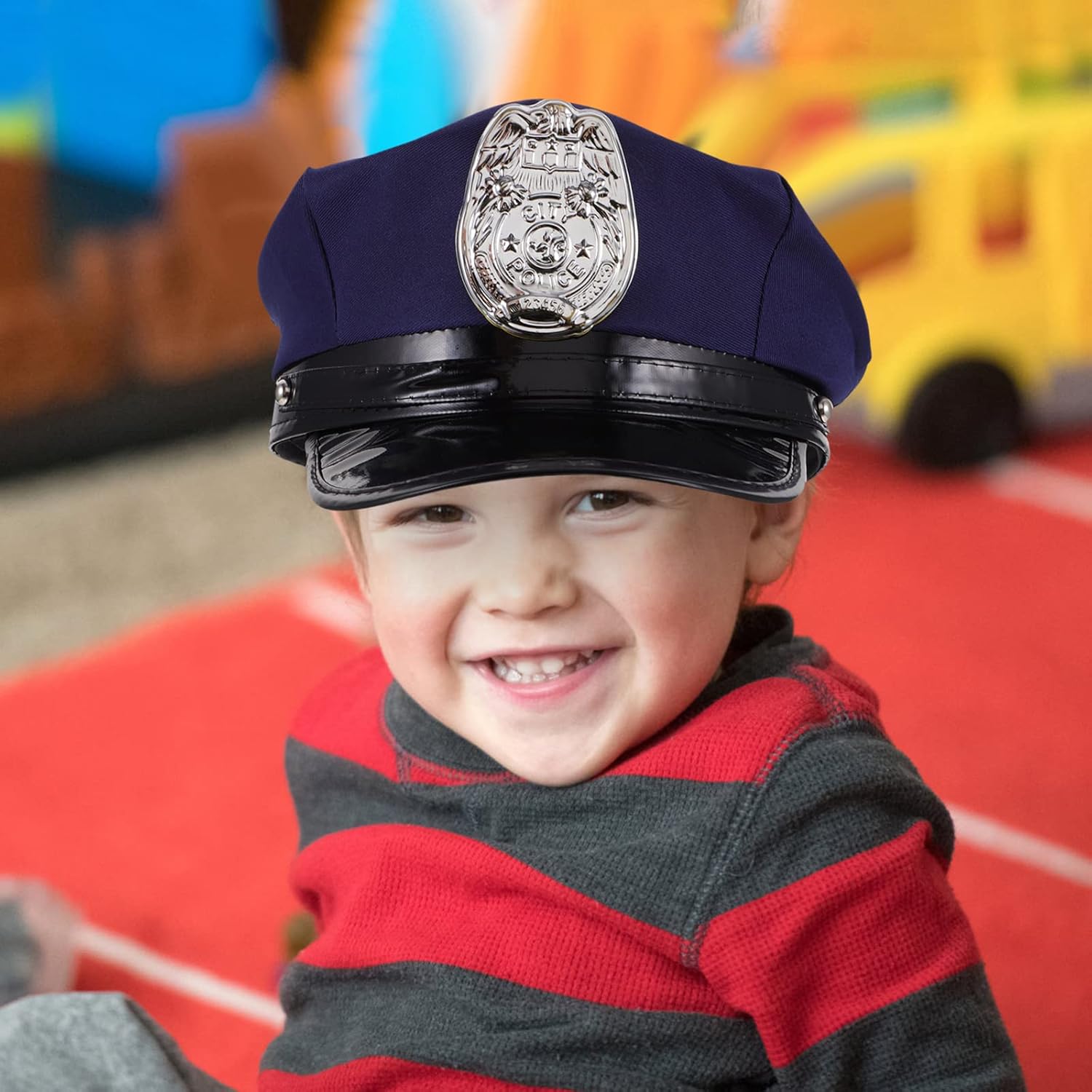 LUOZZY 2Pcs Kids Police Hat Role Play Costume Accessory