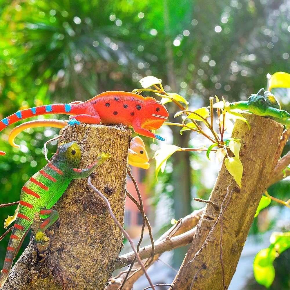 10PCS Color Changing Lizard Figurines for Kids