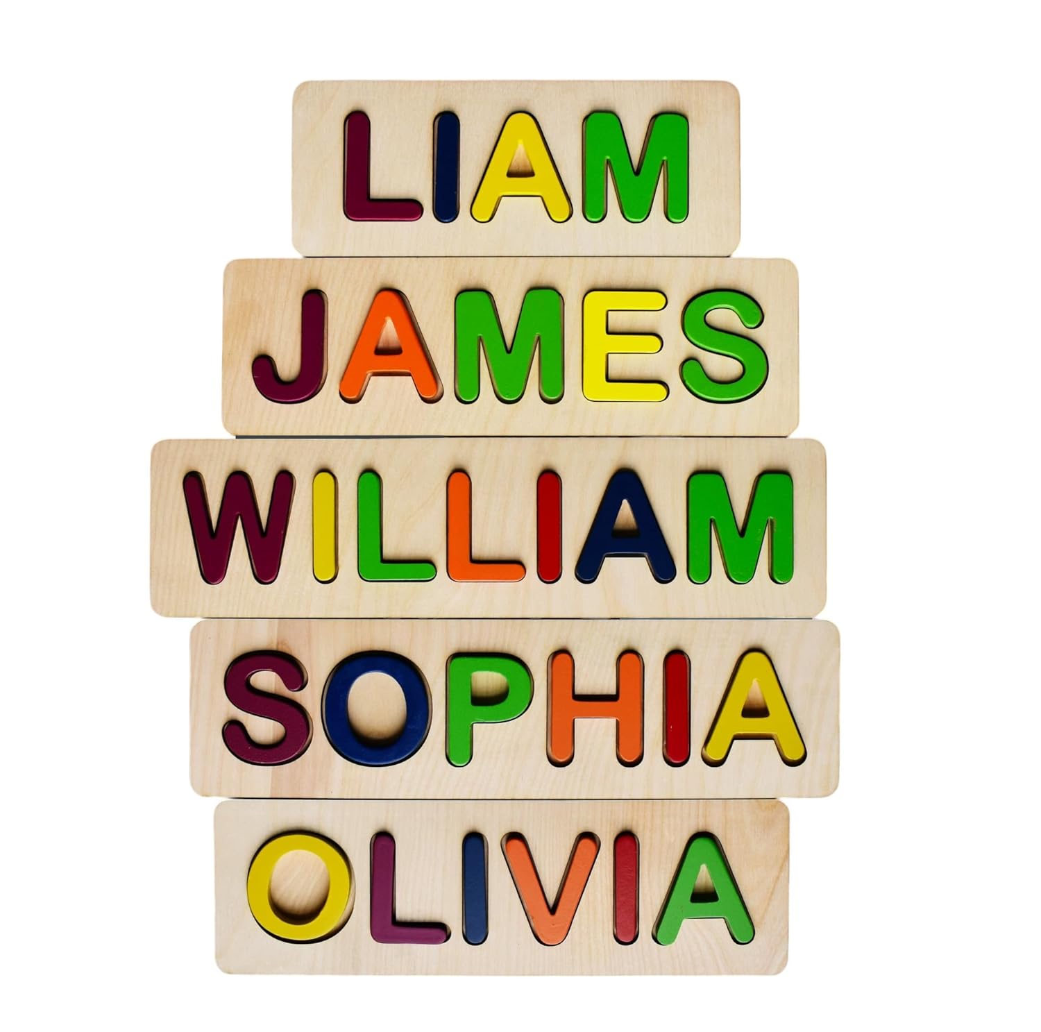 Personalized Wooden Name Puzzle for Toddlers