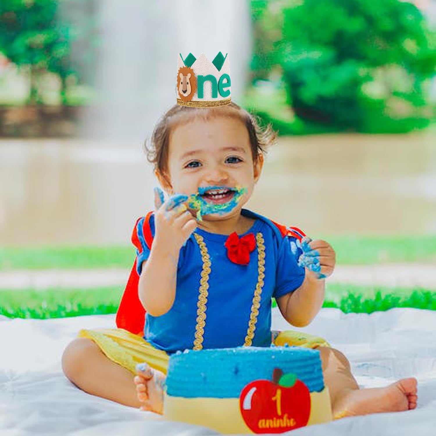 Safari Lion 1st Birthday Crown for Boys