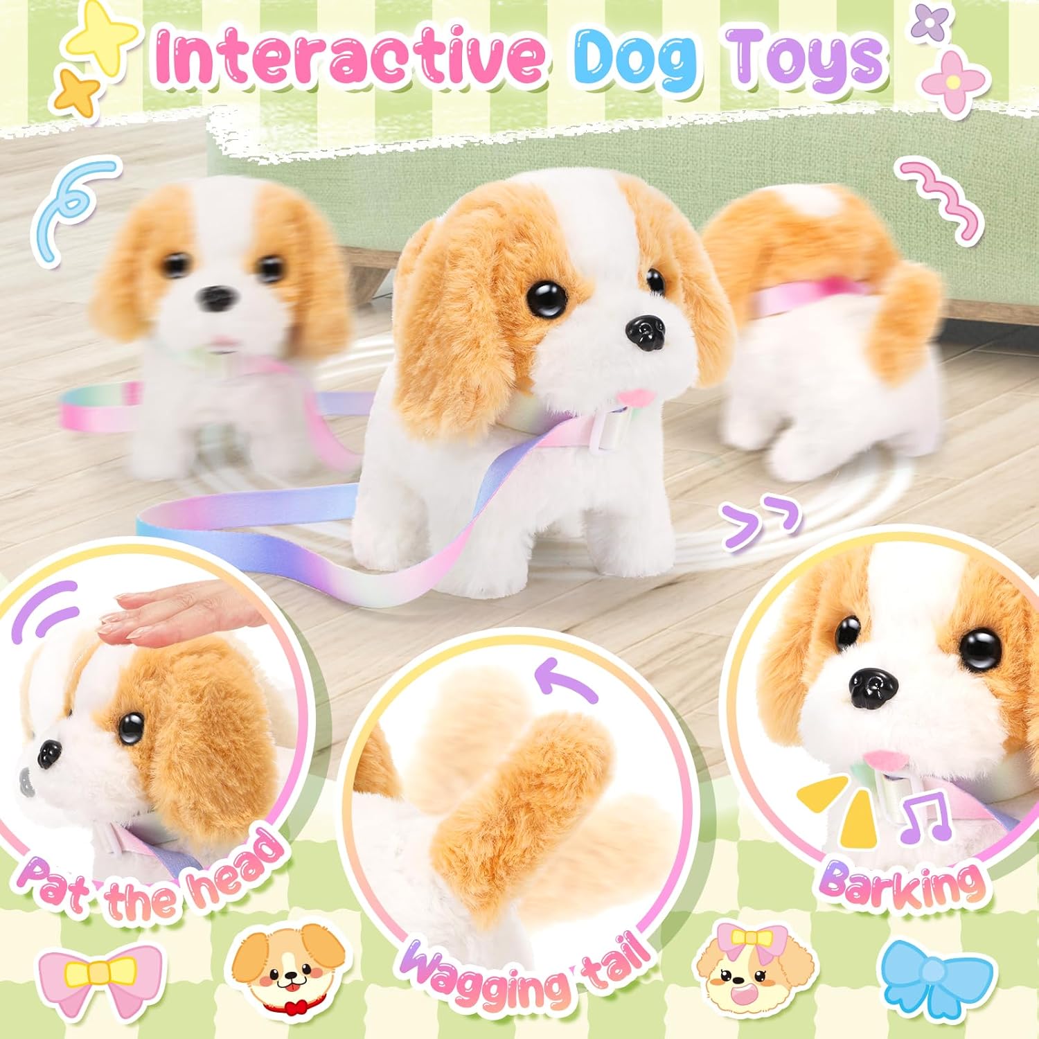 Ninaor Plush Dog Toy with Crossbody Bag and Accessories 1