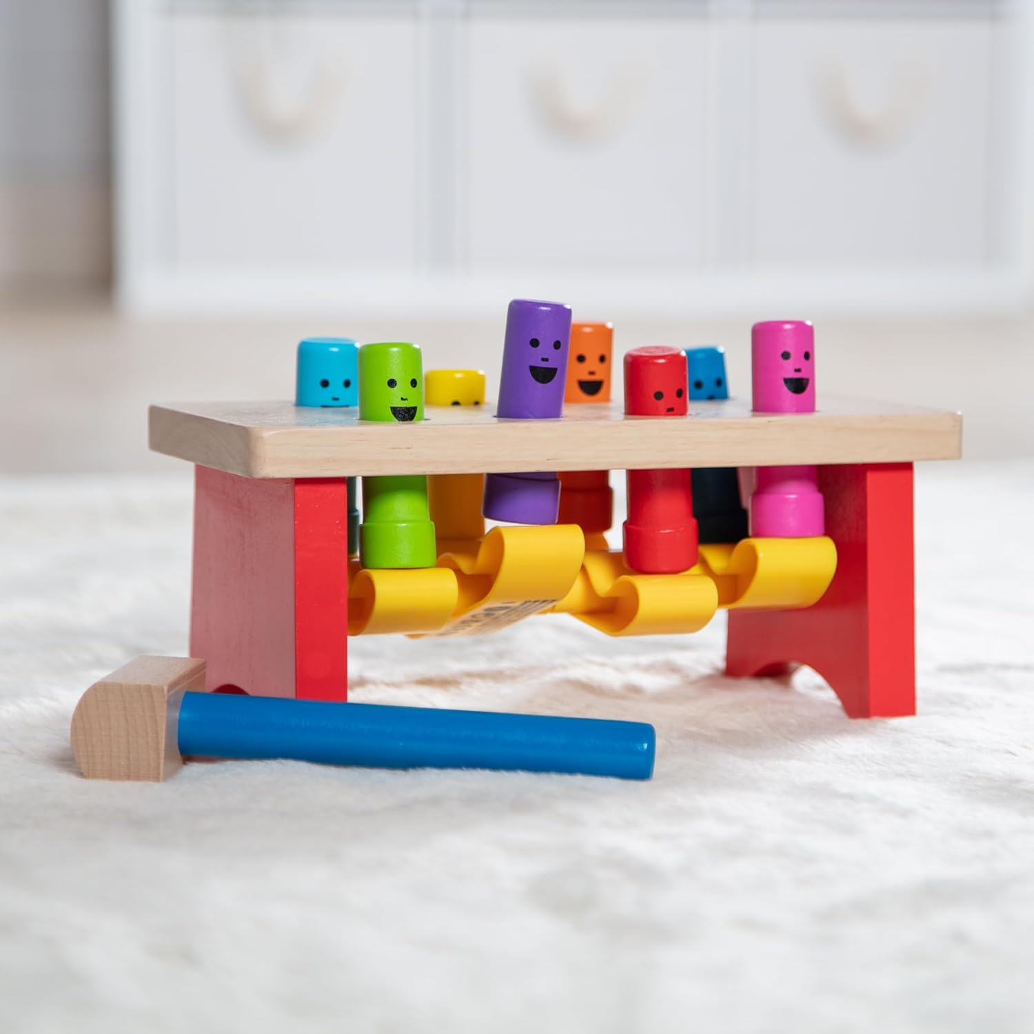 Melissa Doug Pounding Bench with Wooden Mallet