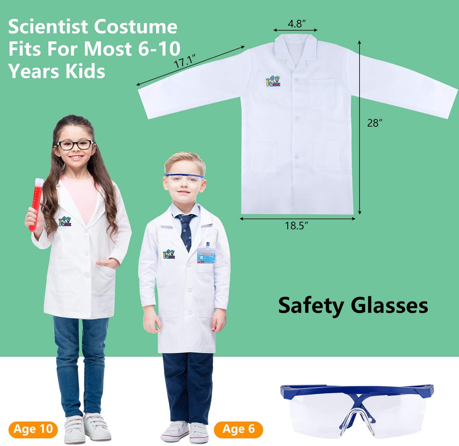 INNOCHEER Kids Science Kit with Lab Coat