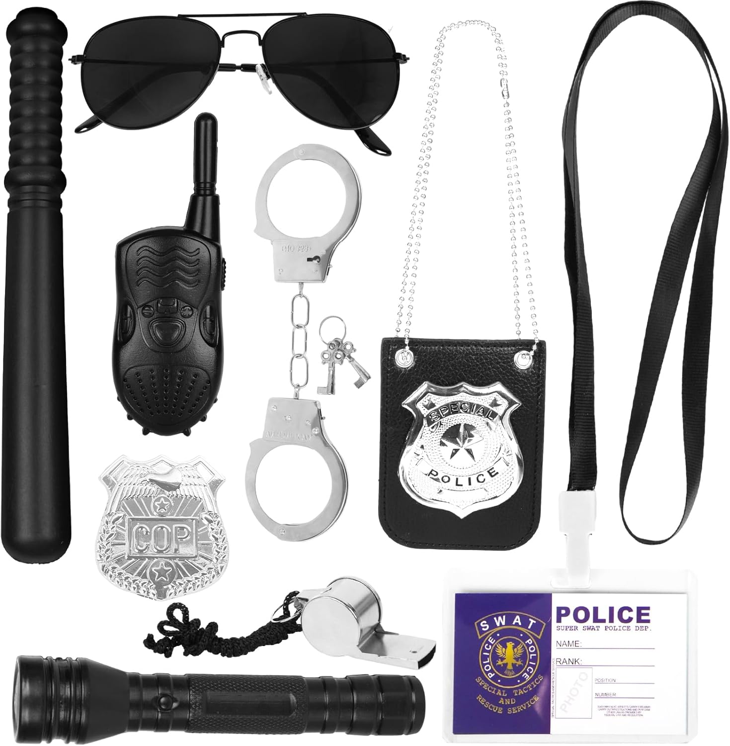 3 Otters Police Pretend Play Toy Set 9PCS