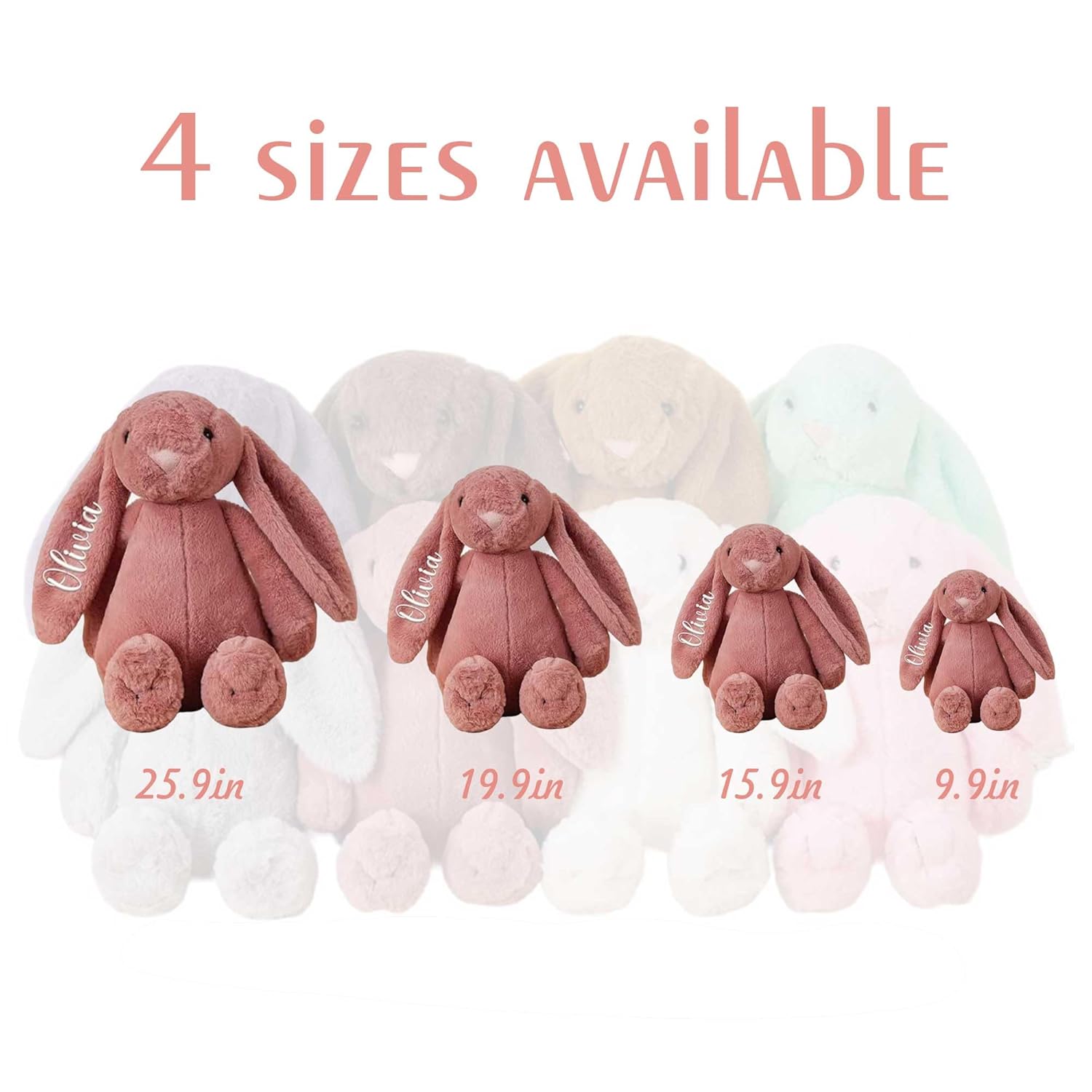 Personalized Plush Bunny with Childs Name