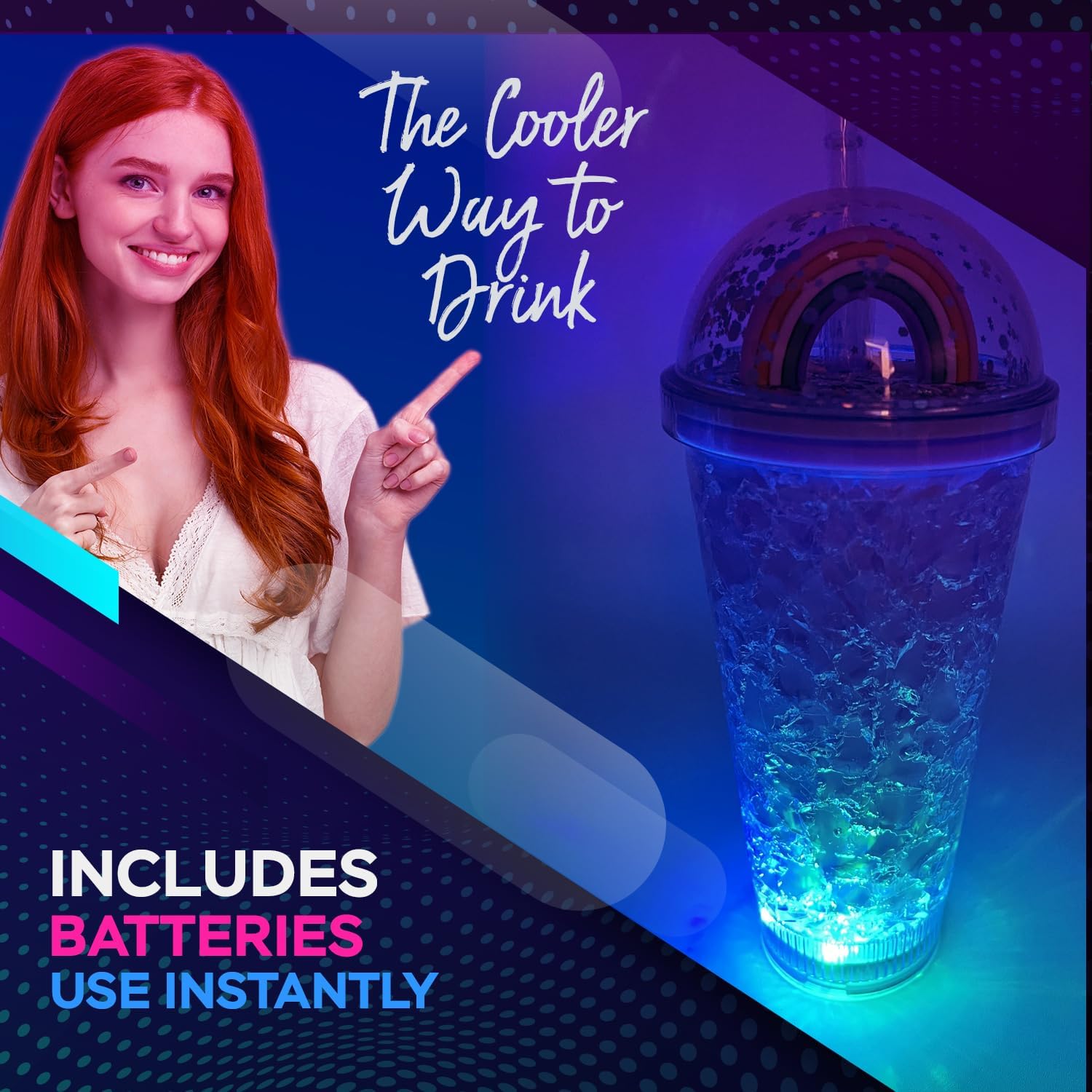 Unicorn LED Light Up Cups with Straw - 16oz Tumbler 1