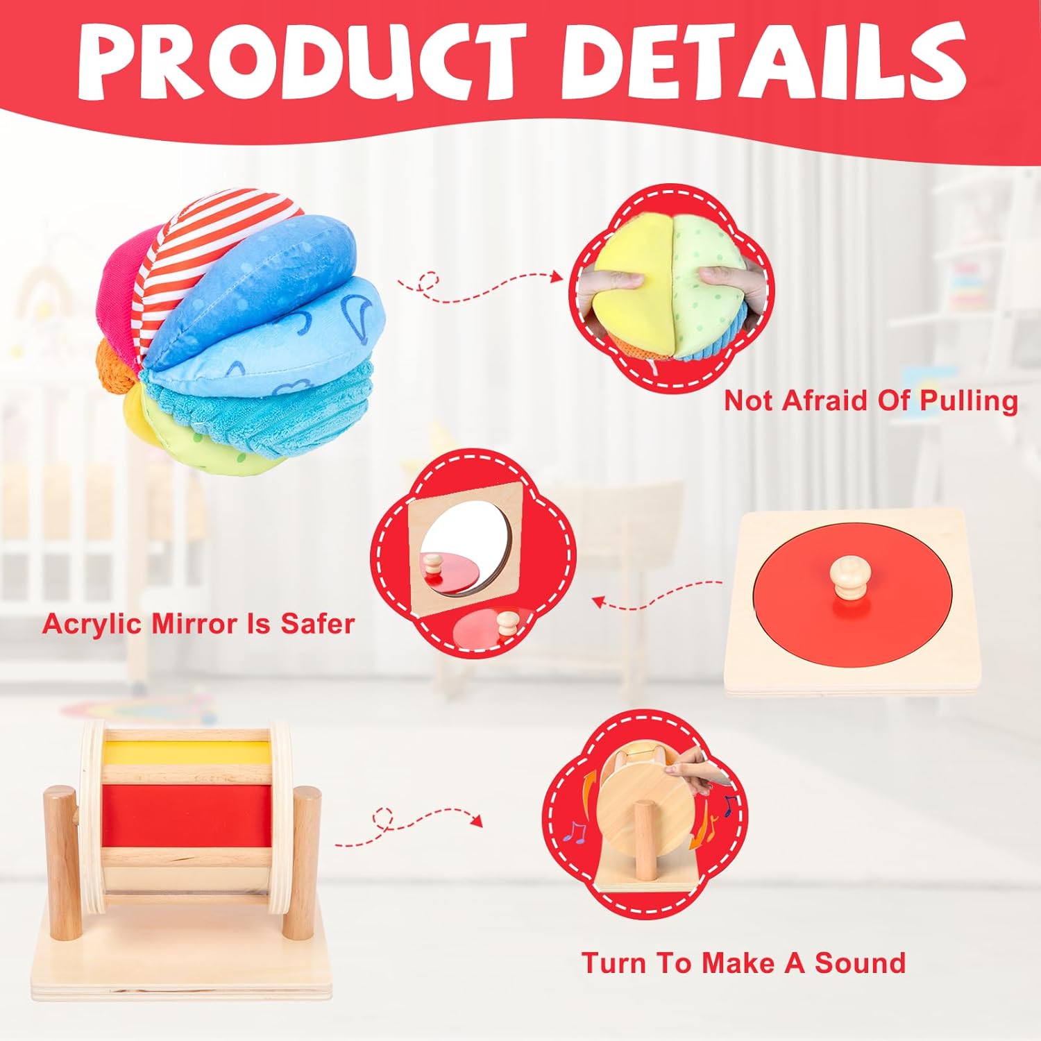 Adena Montessori Baby Toys Play Kit - 6-12 Months