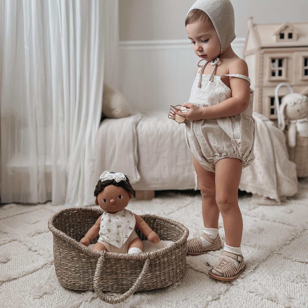 Premium Baby Doll Bassinet - Handmade Seagrass Carrier 1