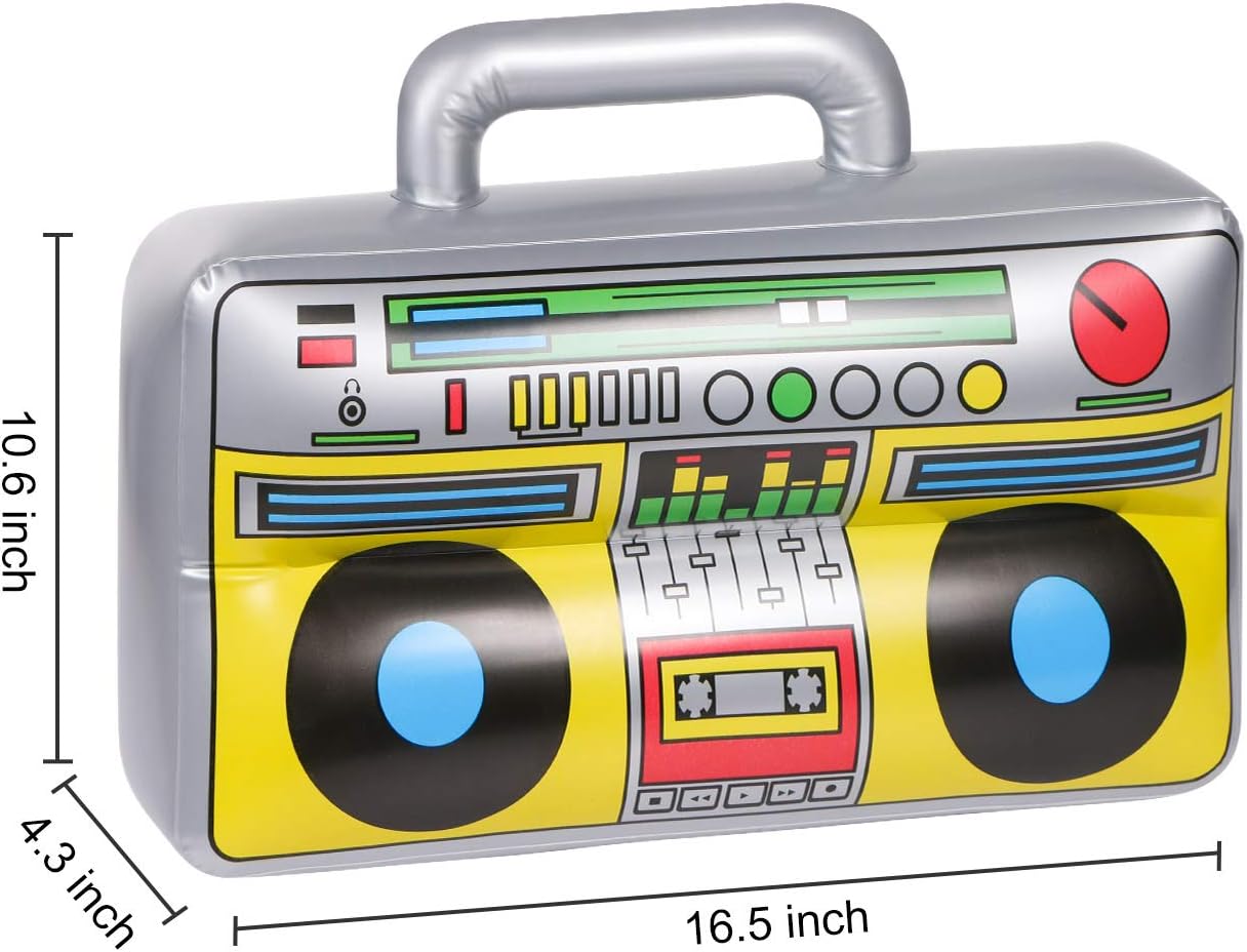4 PCS Inflatable Boombox 80s 90s Party Decorations