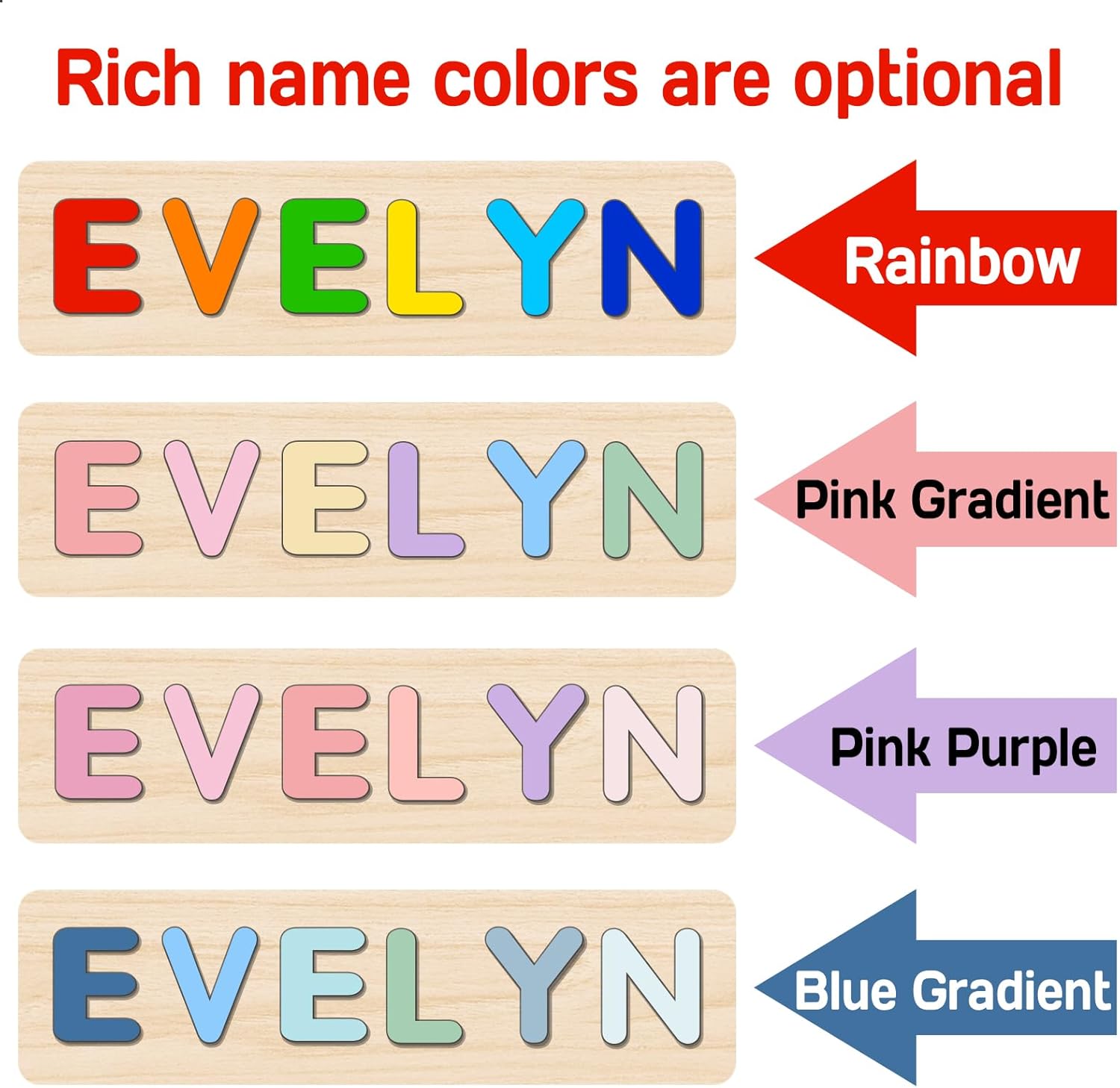 Personalized Name Puzzle for Kids 1 Year Old