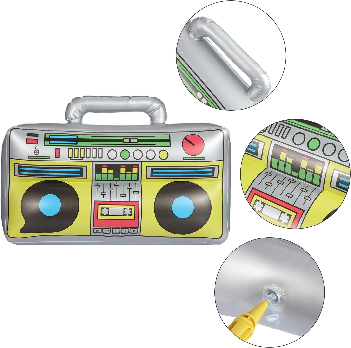 Meekoo Inflatable Boombox 80s 90s Party Decor 3 Packs