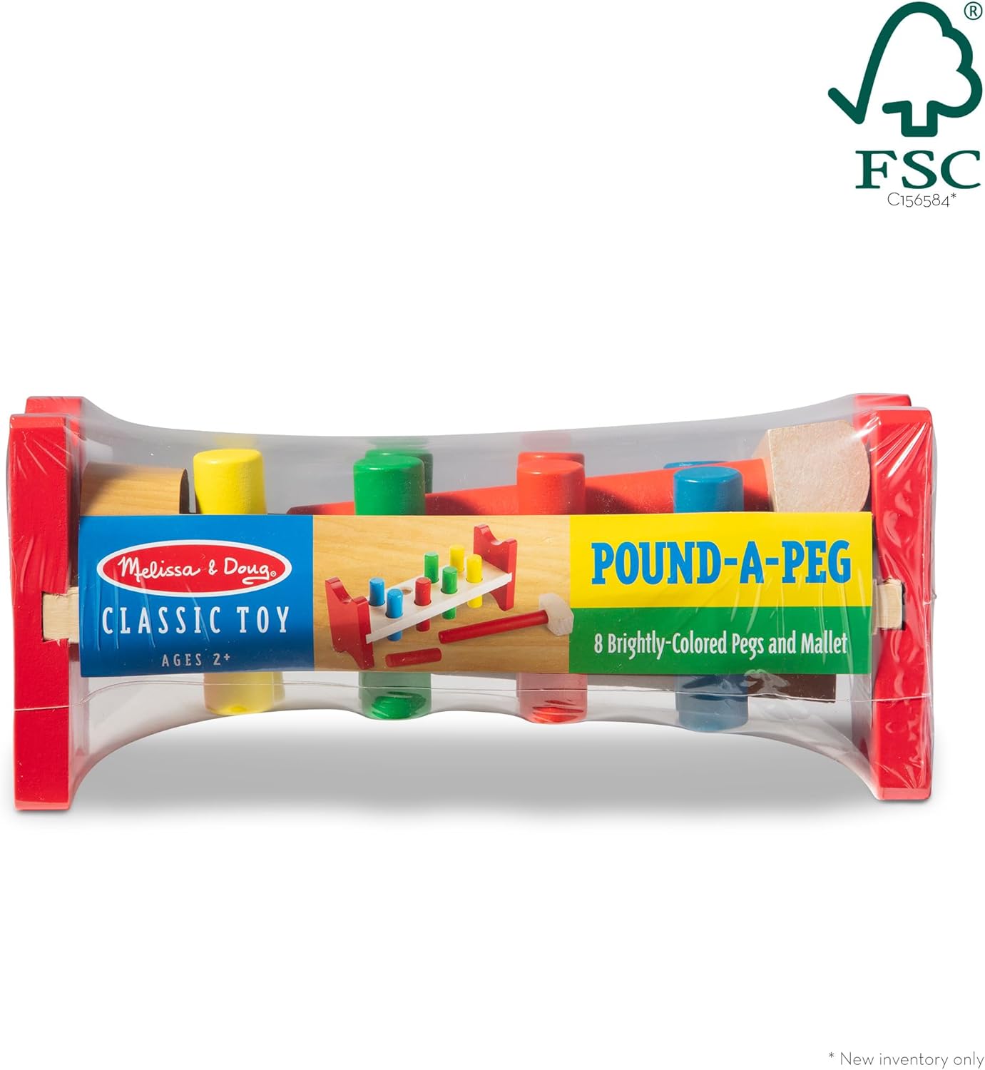 Melissa Doug Deluxe Wooden Pound-A-Peg Toy With Hammer 1