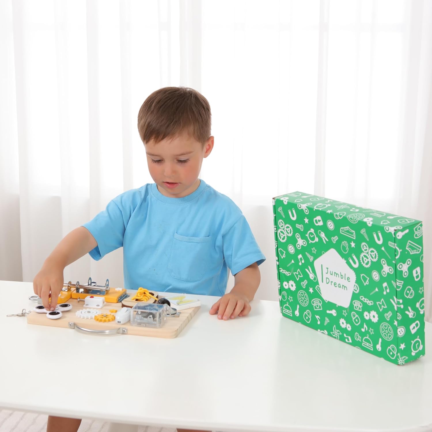 Jumble Dream Wooden Busy Board for Toddlers