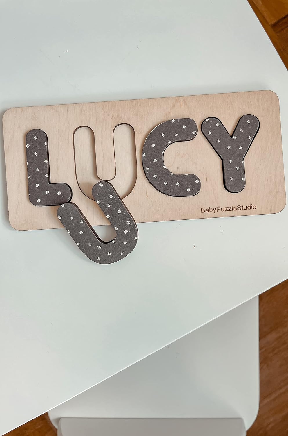 Custom Name Puzzle Wooden Nursery Sign Toddler Gift