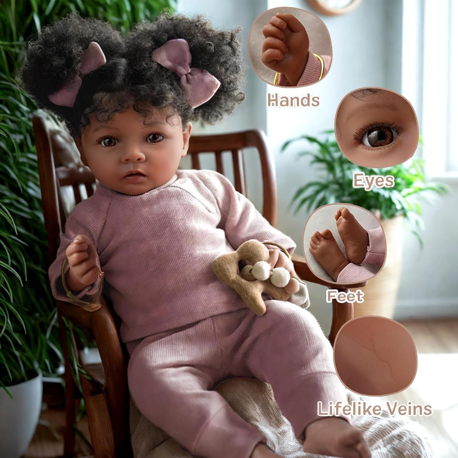 BABESIDE Lifelike 20 Inch Reborn Baby Doll Daisy