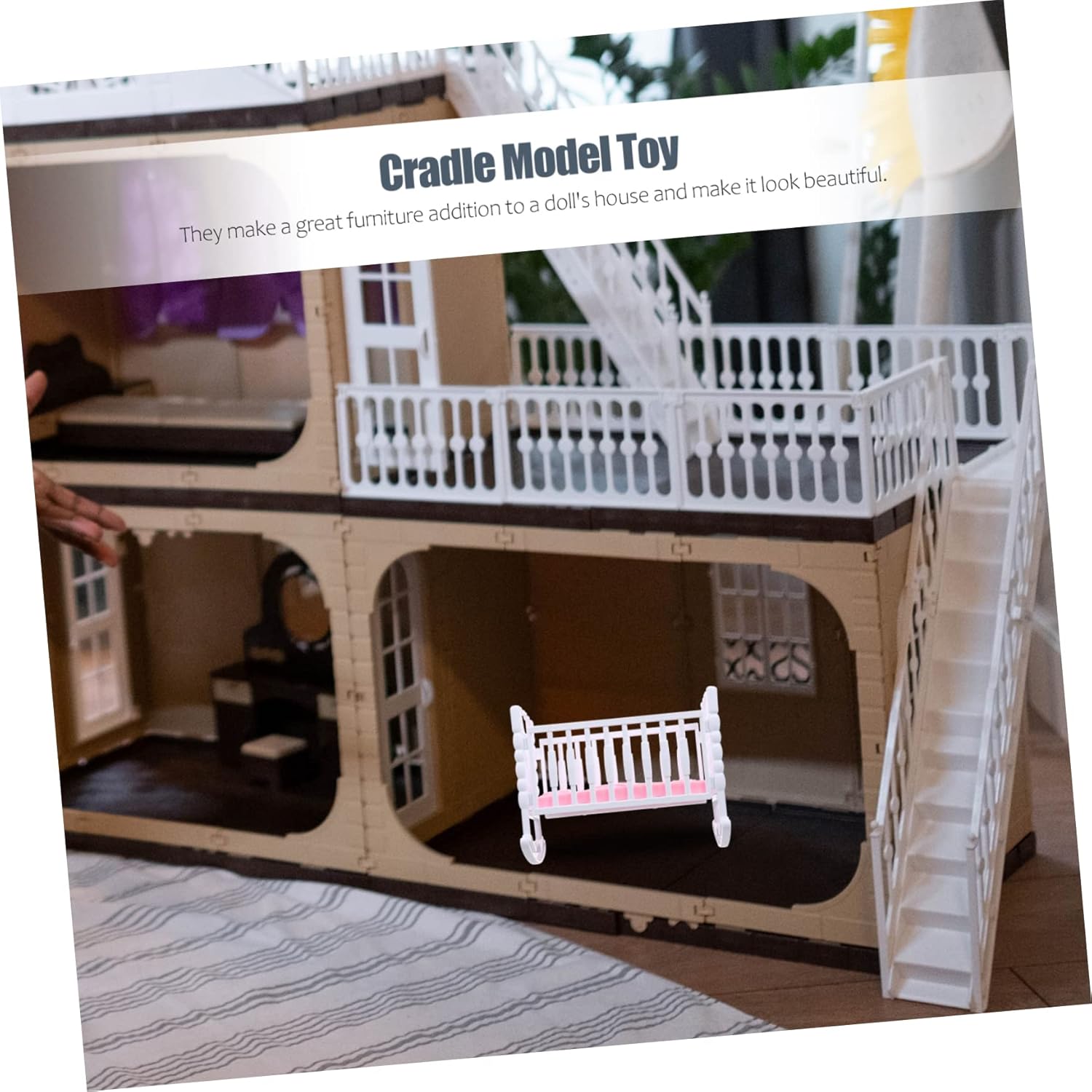 VICASKY Doll Cradle Shape Toy 2 Sets Educational Plaything
