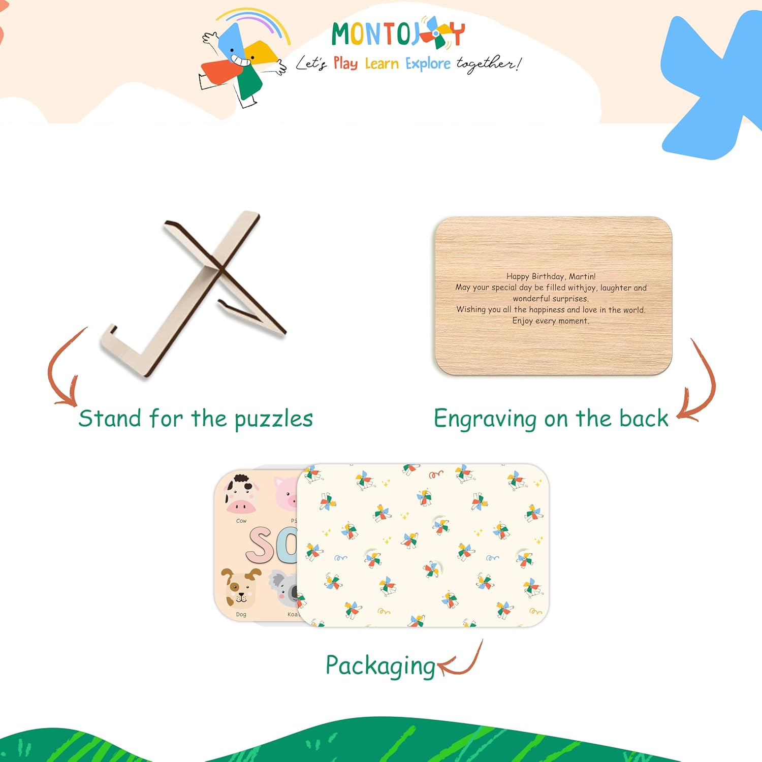 Personalized Name Puzzle for Toddlers - Custom Animal Design