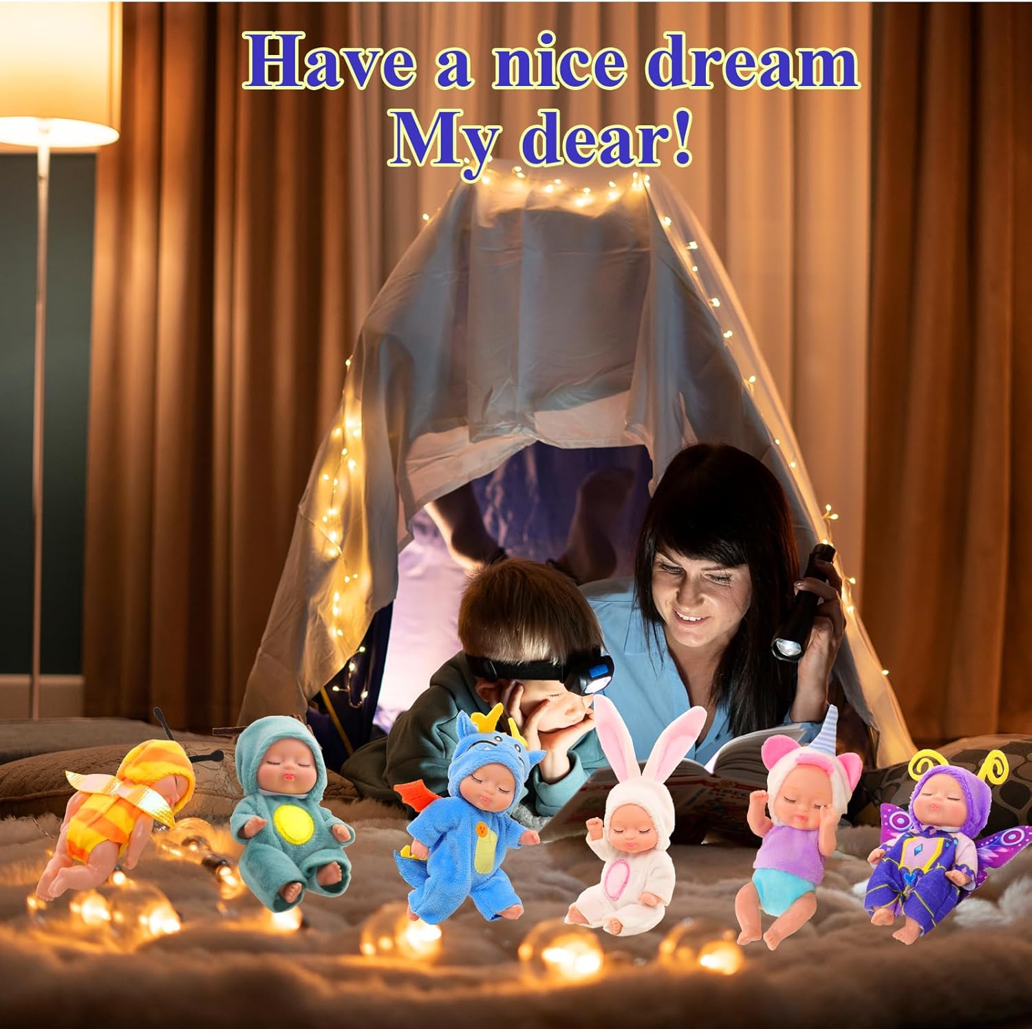 4 Inch Mini Baby Dolls 6pcs Set Realistic Reborn Toys