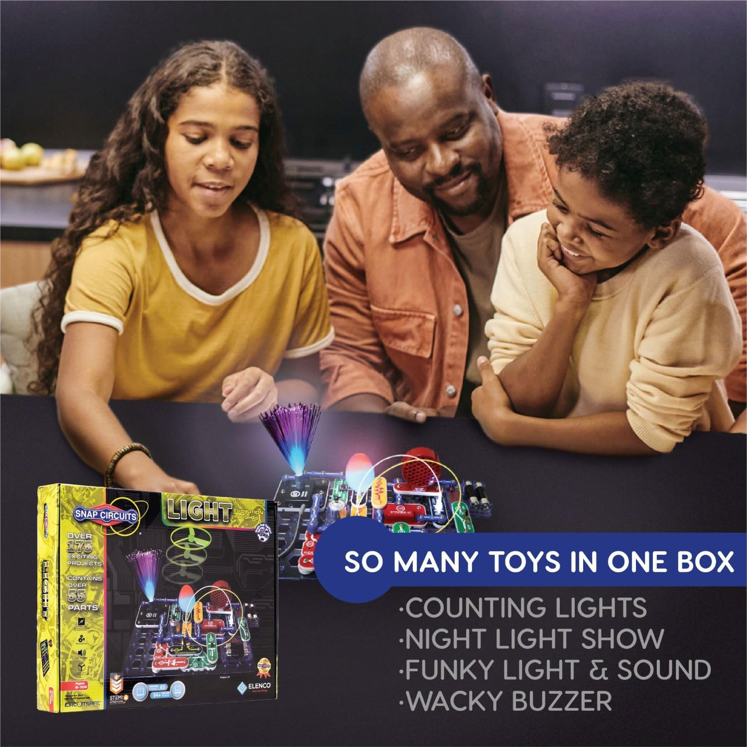 Snap Circuits Light Kit 175 STEM Projects Educational Toy for Kids 8