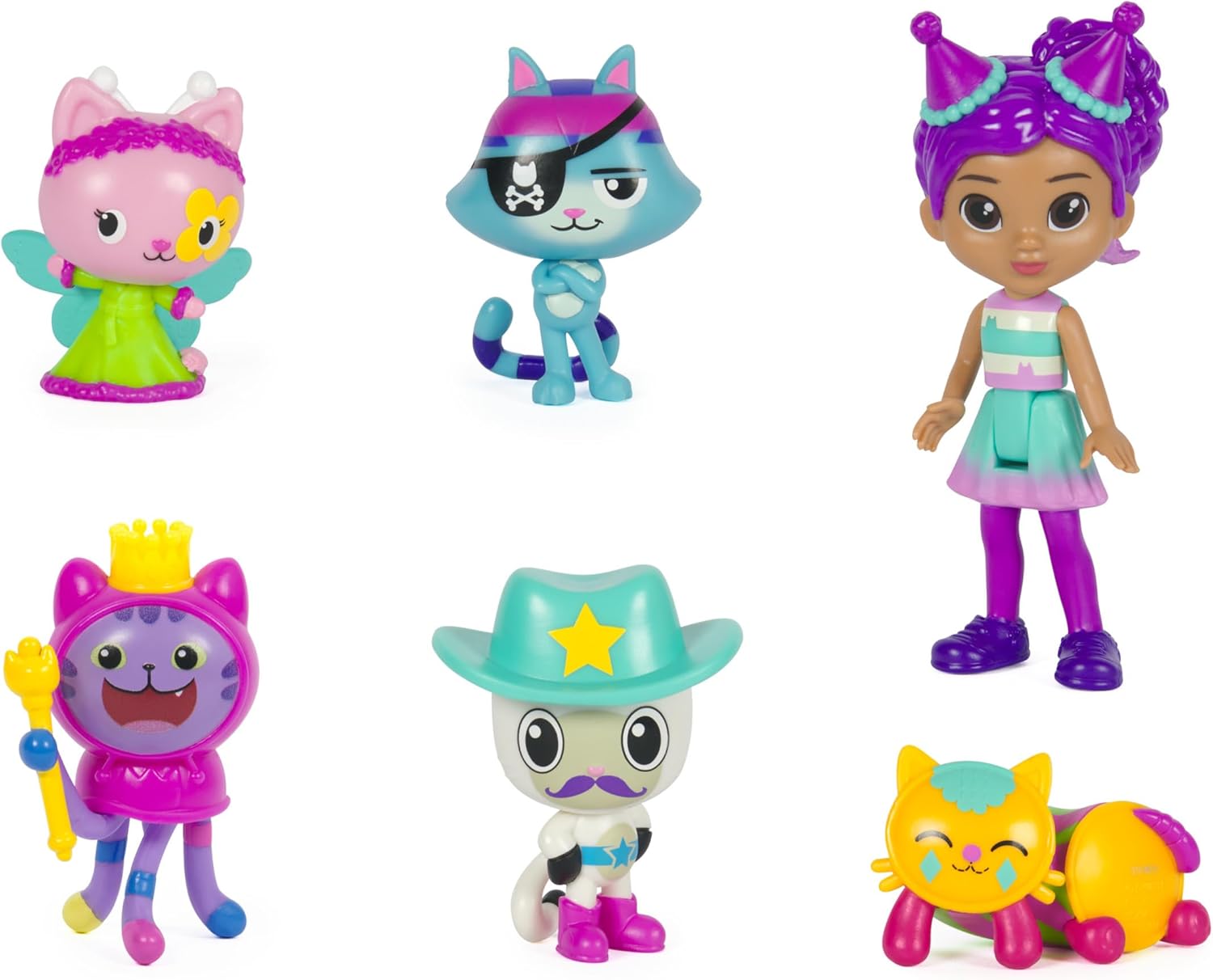 Gabbys Dollhouse Celebration Figures 5-Pack with Surprise Toys