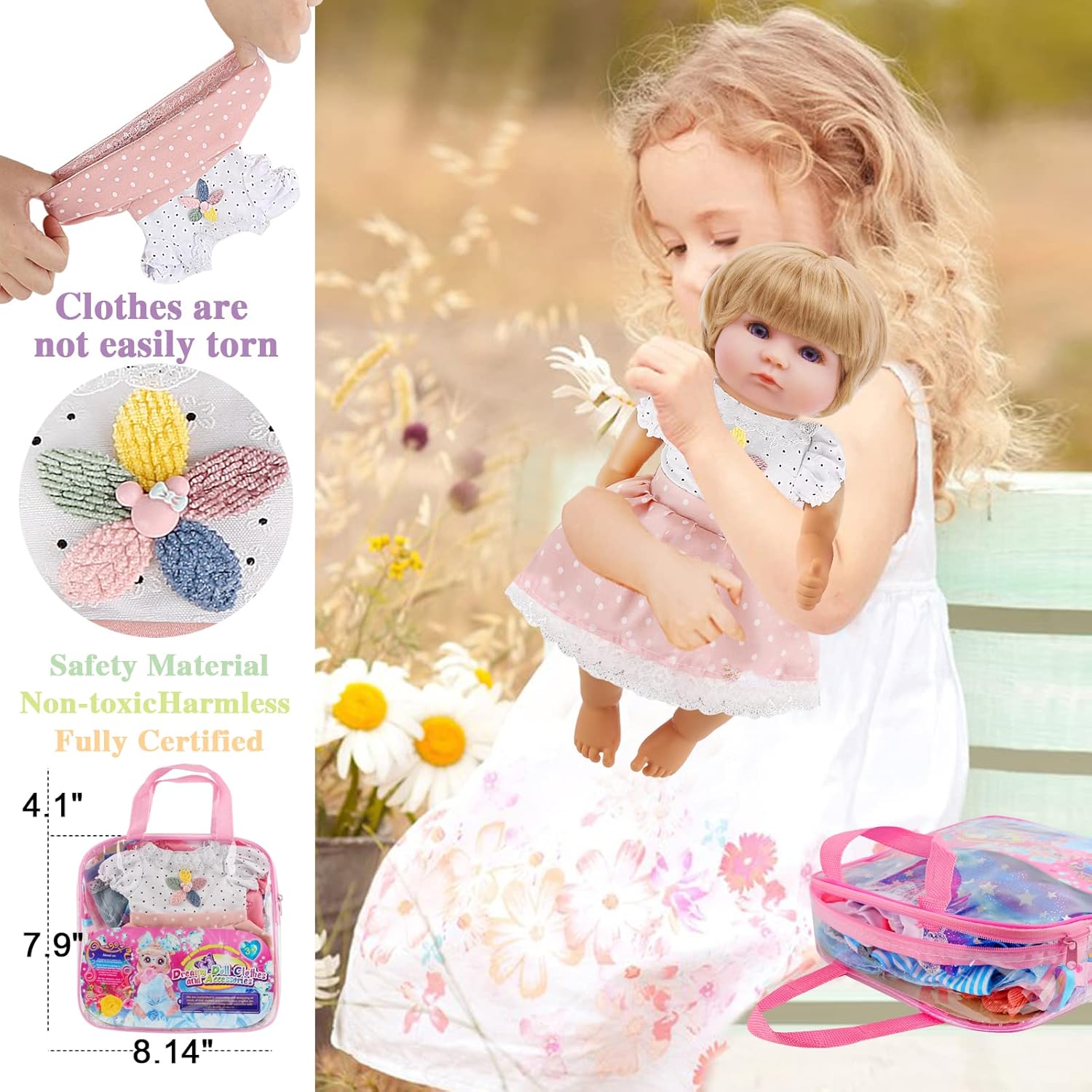 Digabi Girl Doll 12 Sets Outfits Accessories