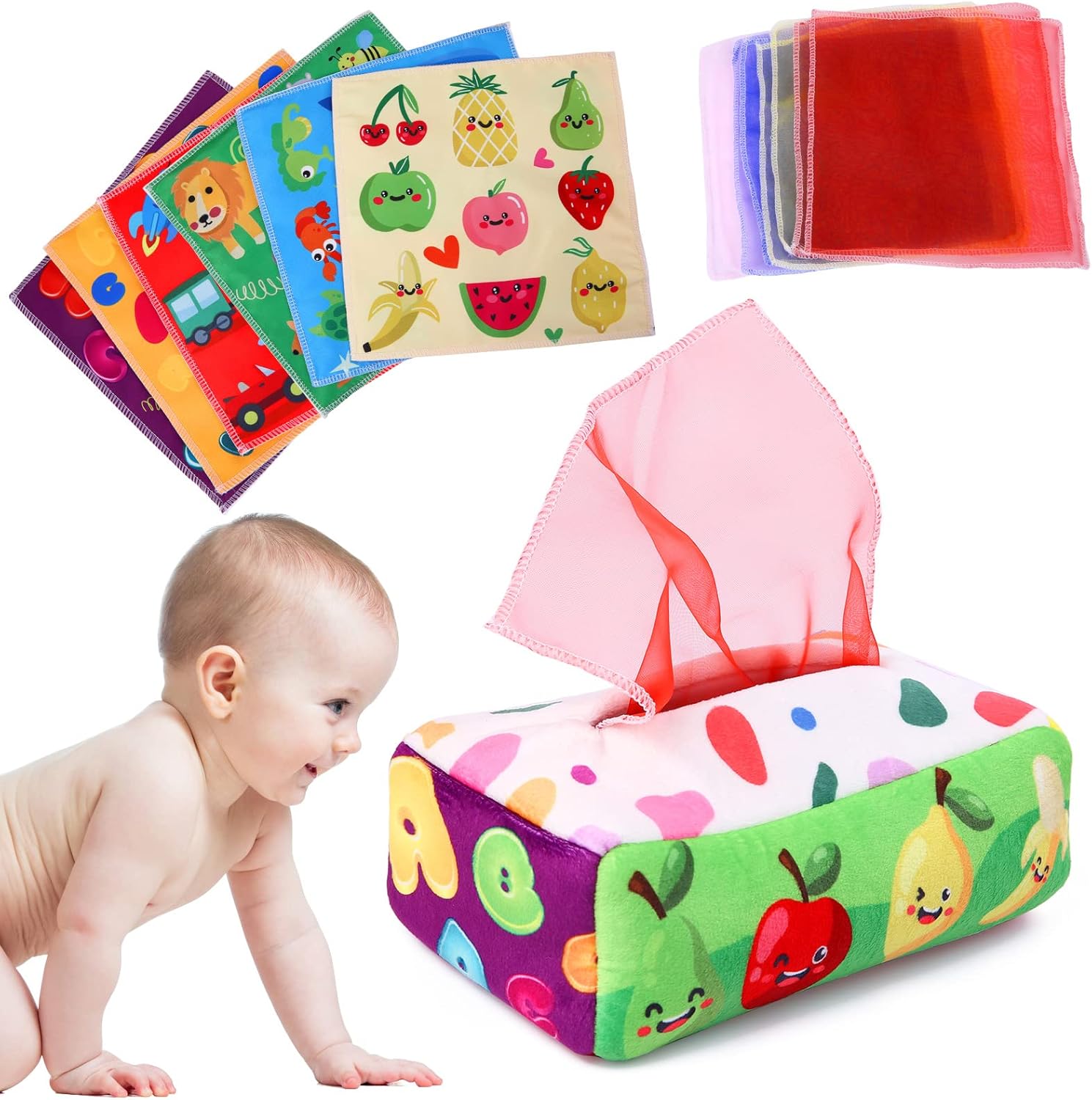 YOGINGO Baby Tissue Box Toy Montessori 6-12 Months