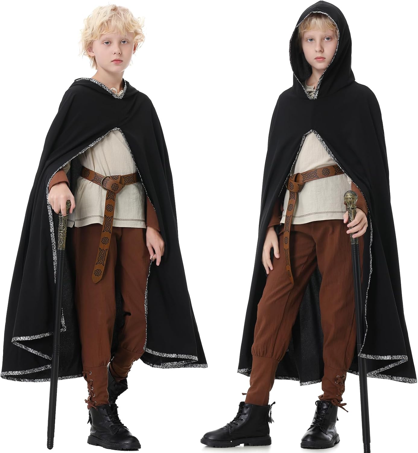 Ezuwail Boys Medieval Viking Costume Set for Halloween and Role Play
