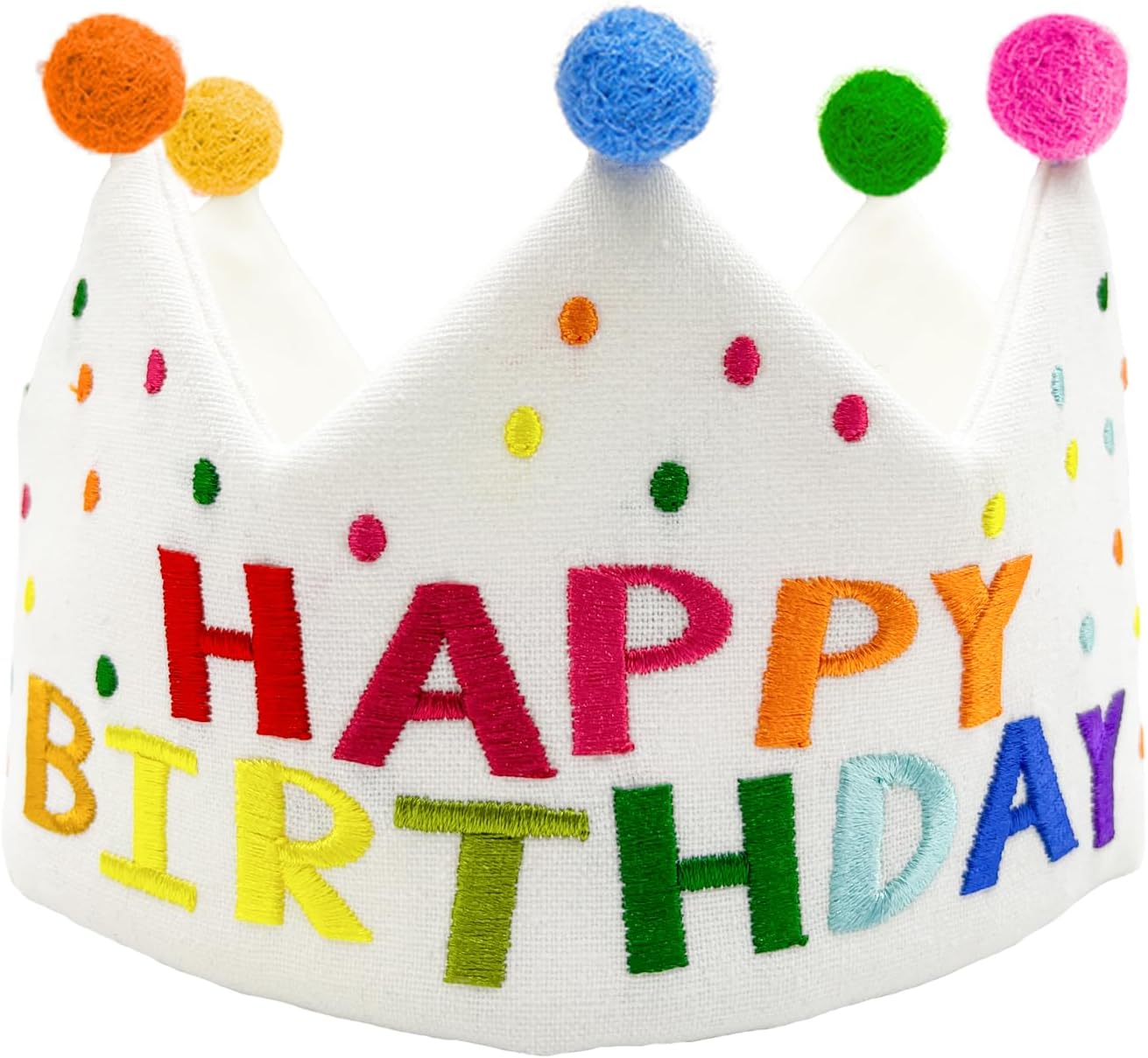 Meygajoe Hand Embroidered Birthday Crown for Kids and Babies