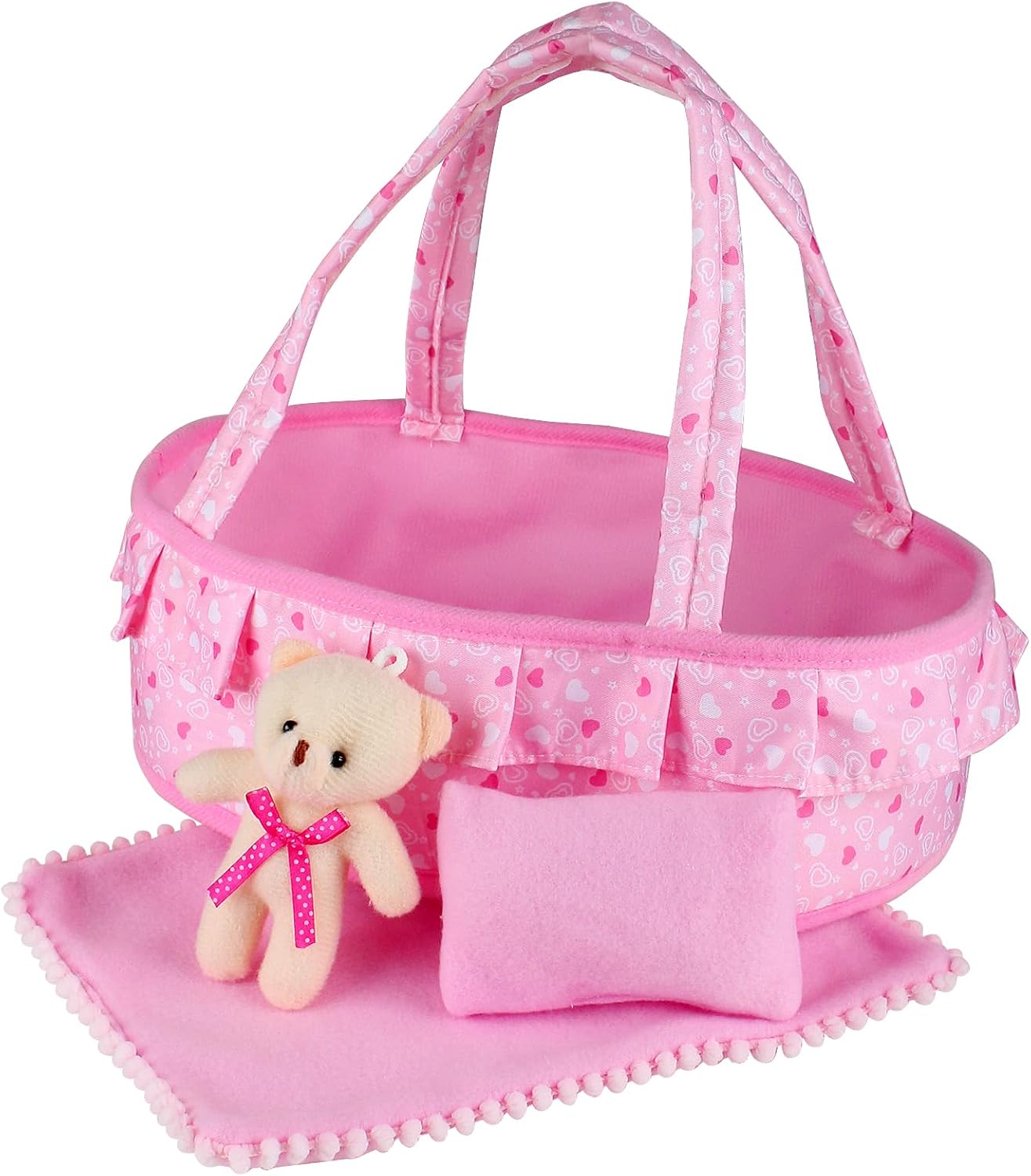 Young Buds Baby Doll Cradle Bassinet Portable Carrier
