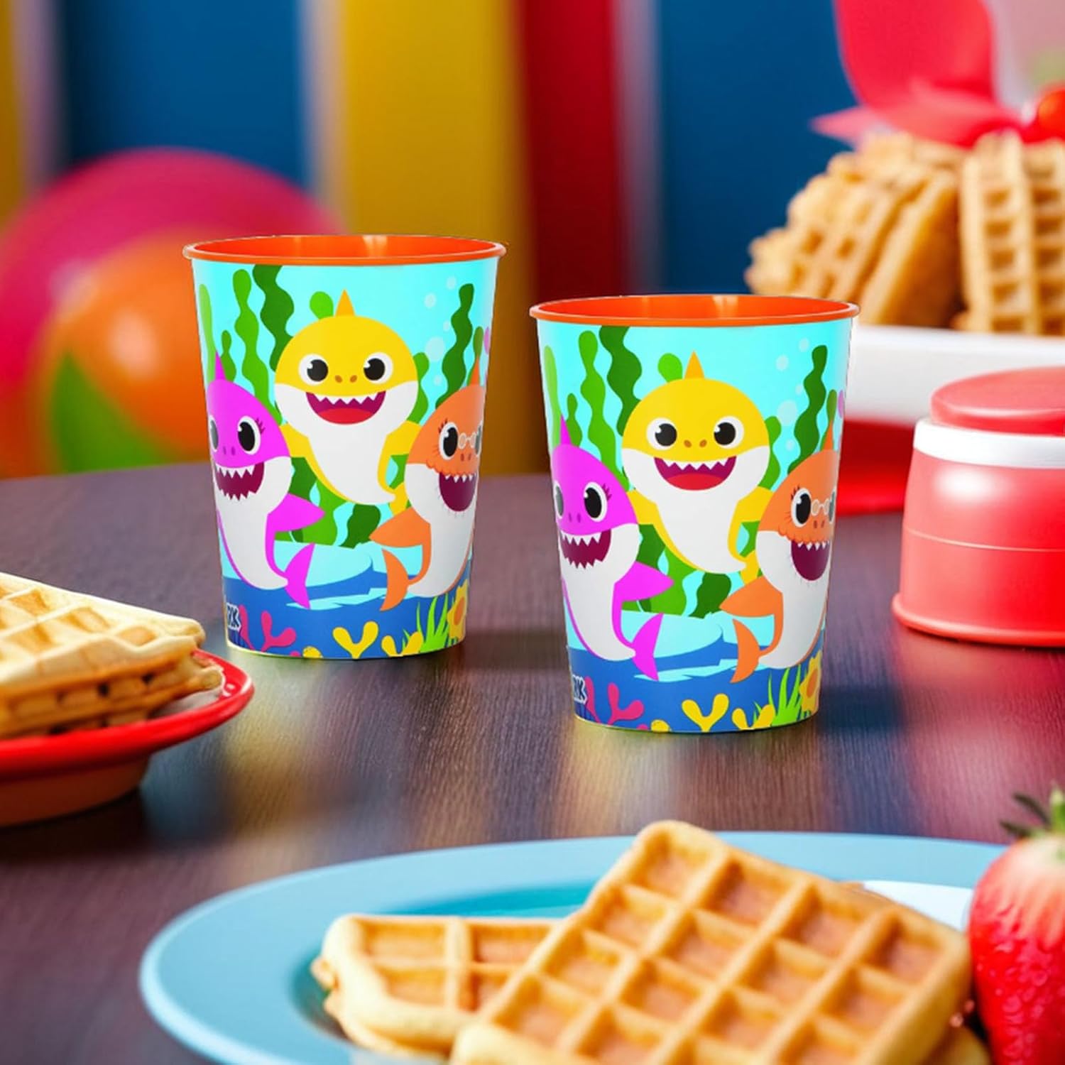 Unique Baby Shark Durable Plastic Stadium Cup - 16 oz 1