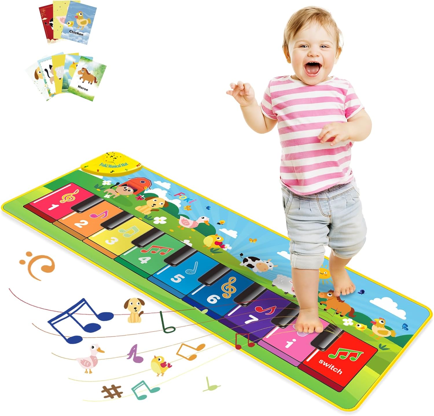 Foki Floor Piano Mat for Toddlers 1-5 Years