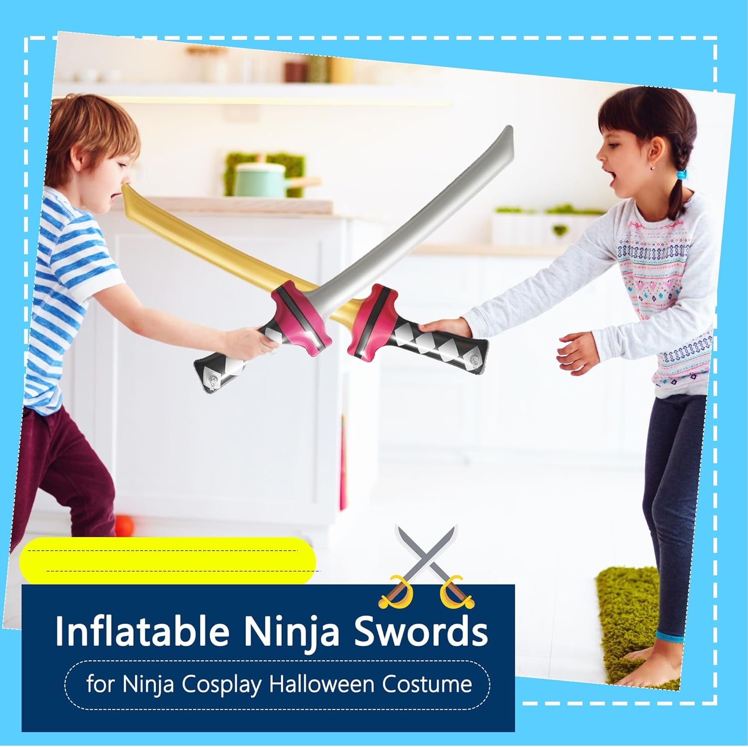 Cotiny 24 Pack Inflatable Ninja Swords for Kids Adults