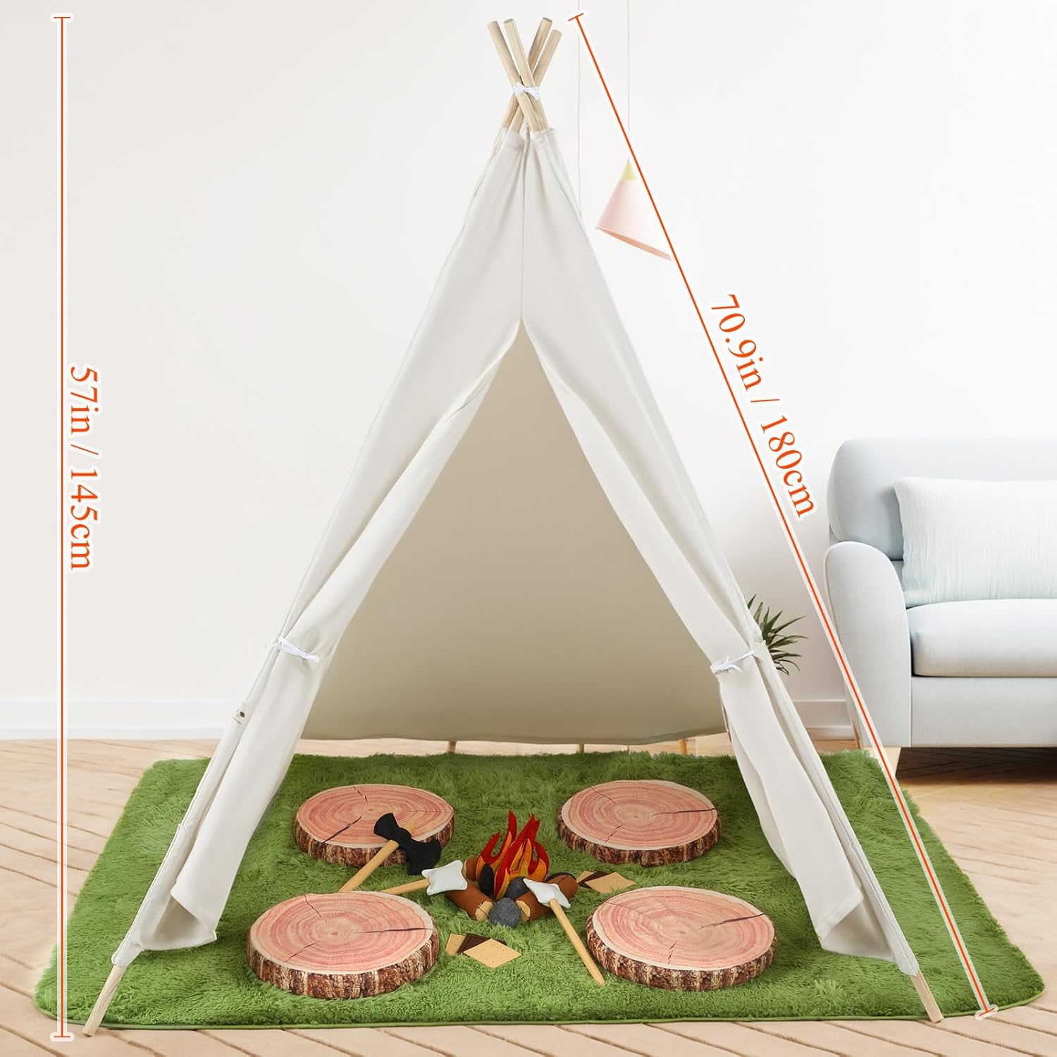 Kigley 27 Pcs Pretend Camping Play Set for Kids