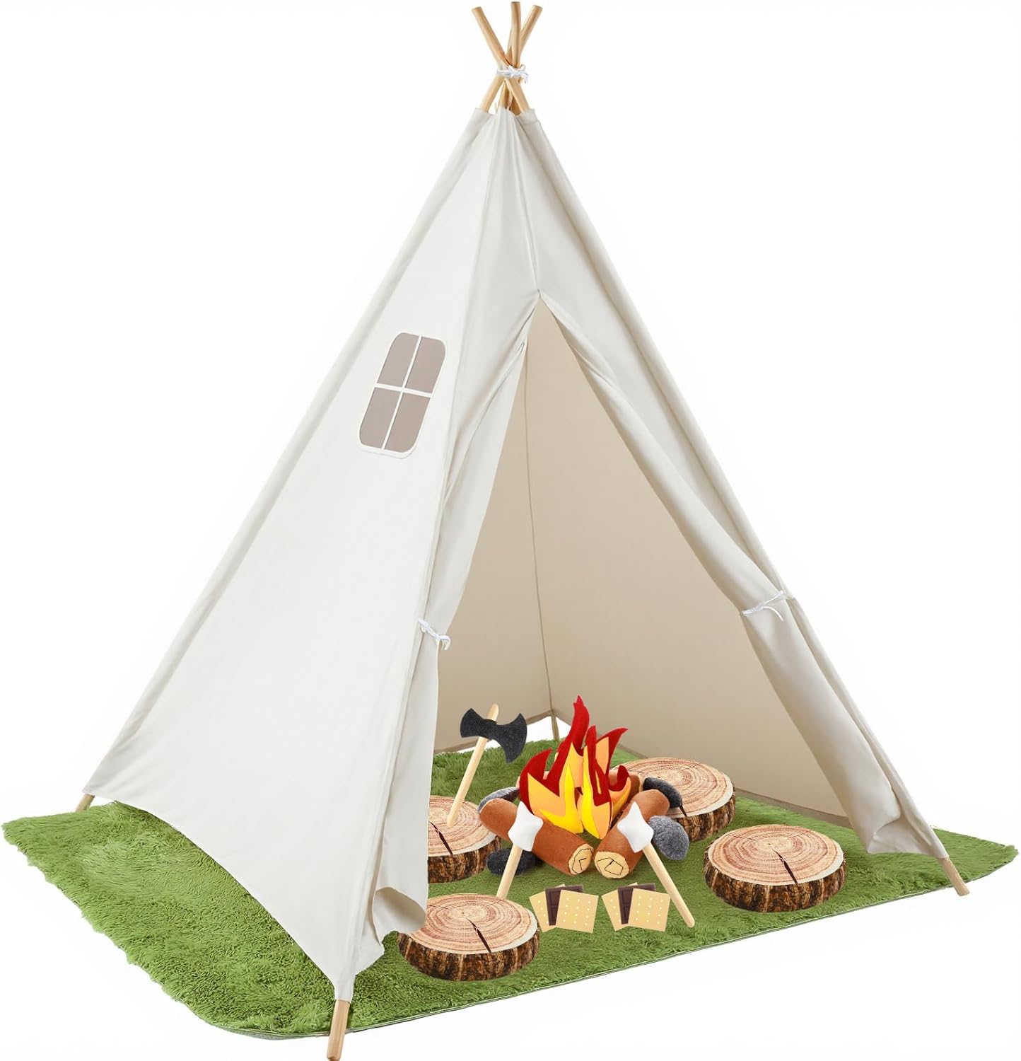 Kigley 27 Pcs Pretend Camping Play Set for Kids