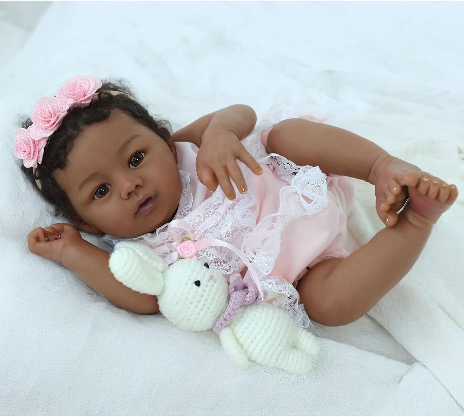 KSBD Reborn Baby Doll 18-Inch Black Girl