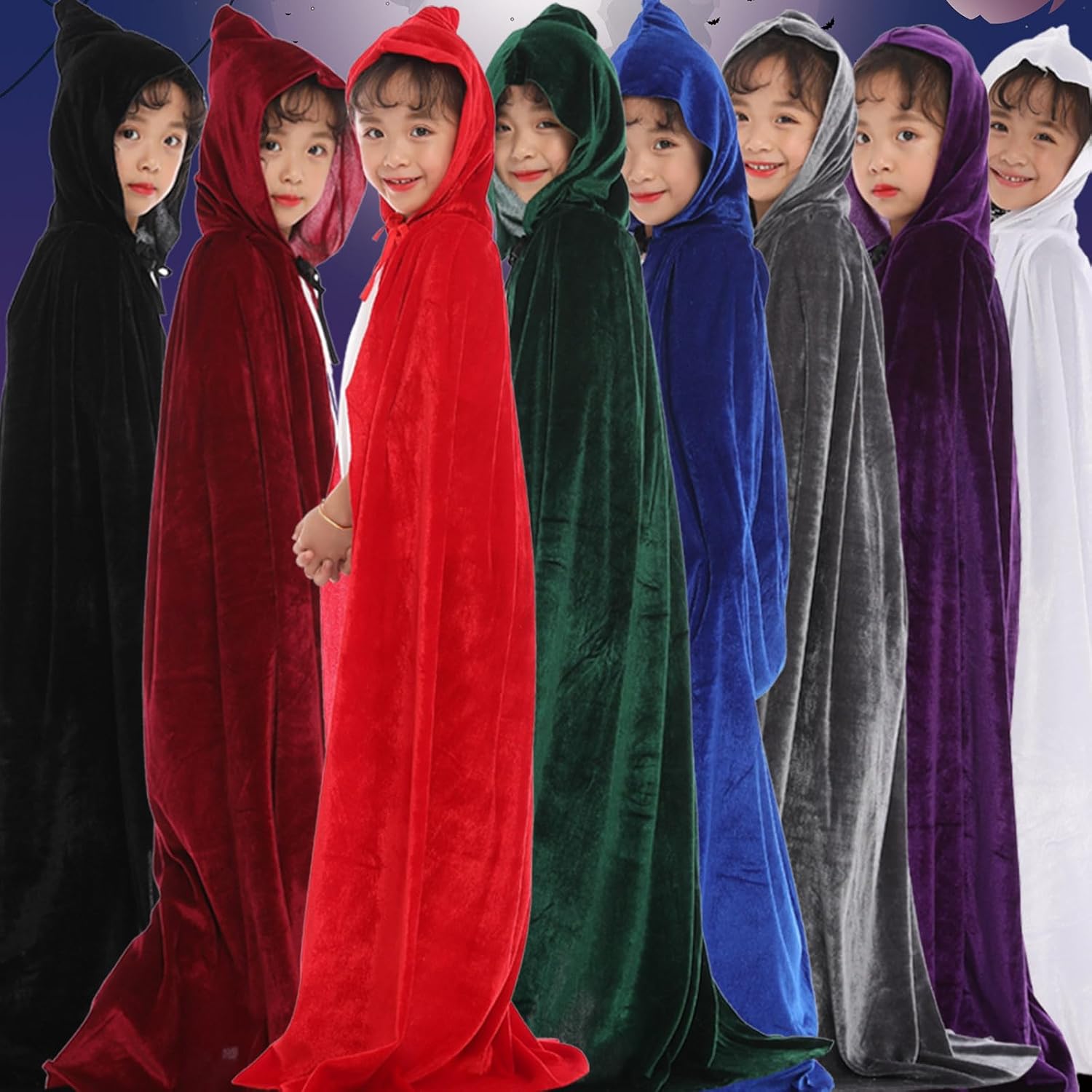 Unisex Halloween Witch Cape Robe Costume for Kids