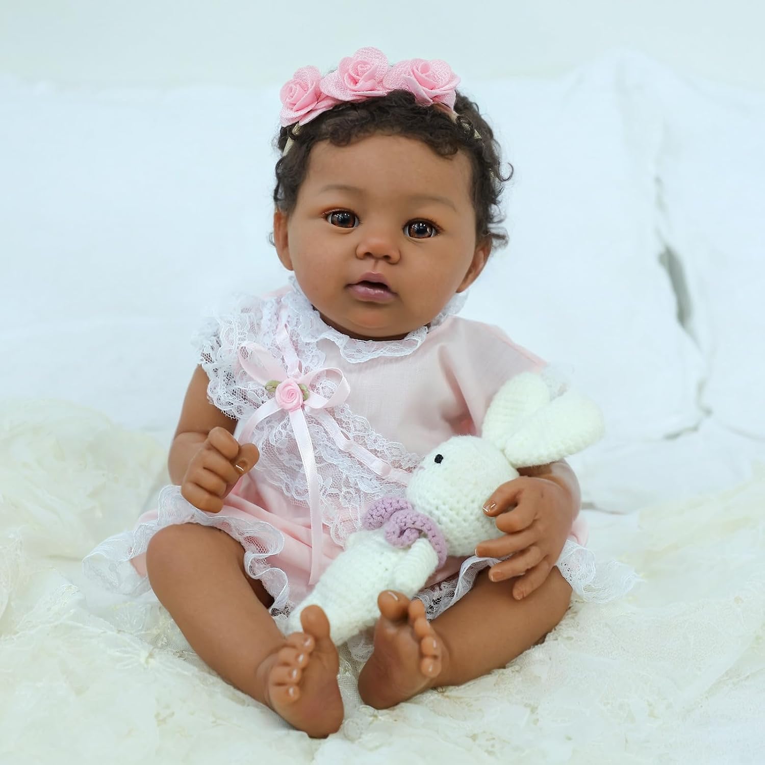 KSBD Reborn Baby Doll 18-Inch Black Girl