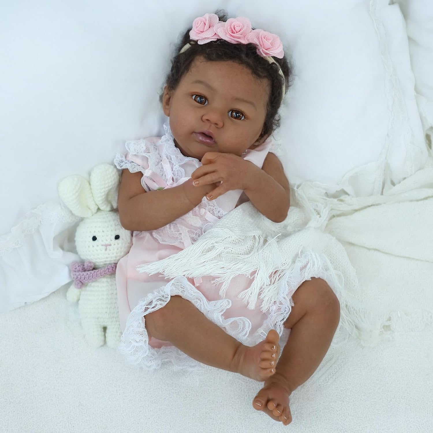 KSBD Reborn Baby Doll 18-Inch Black Girl