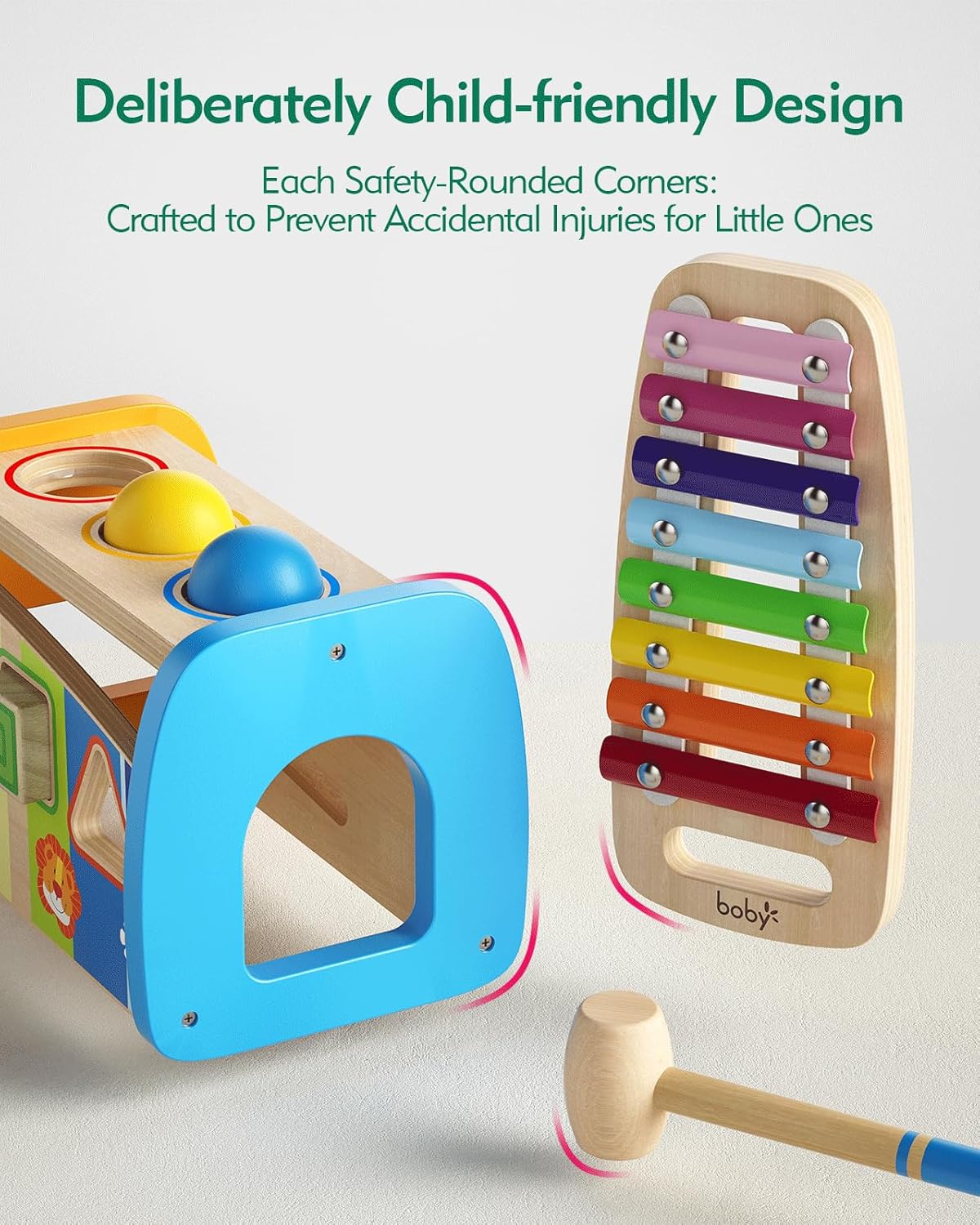 4-in-1 Hammering Toy Set for Toddlers 1-3 Years