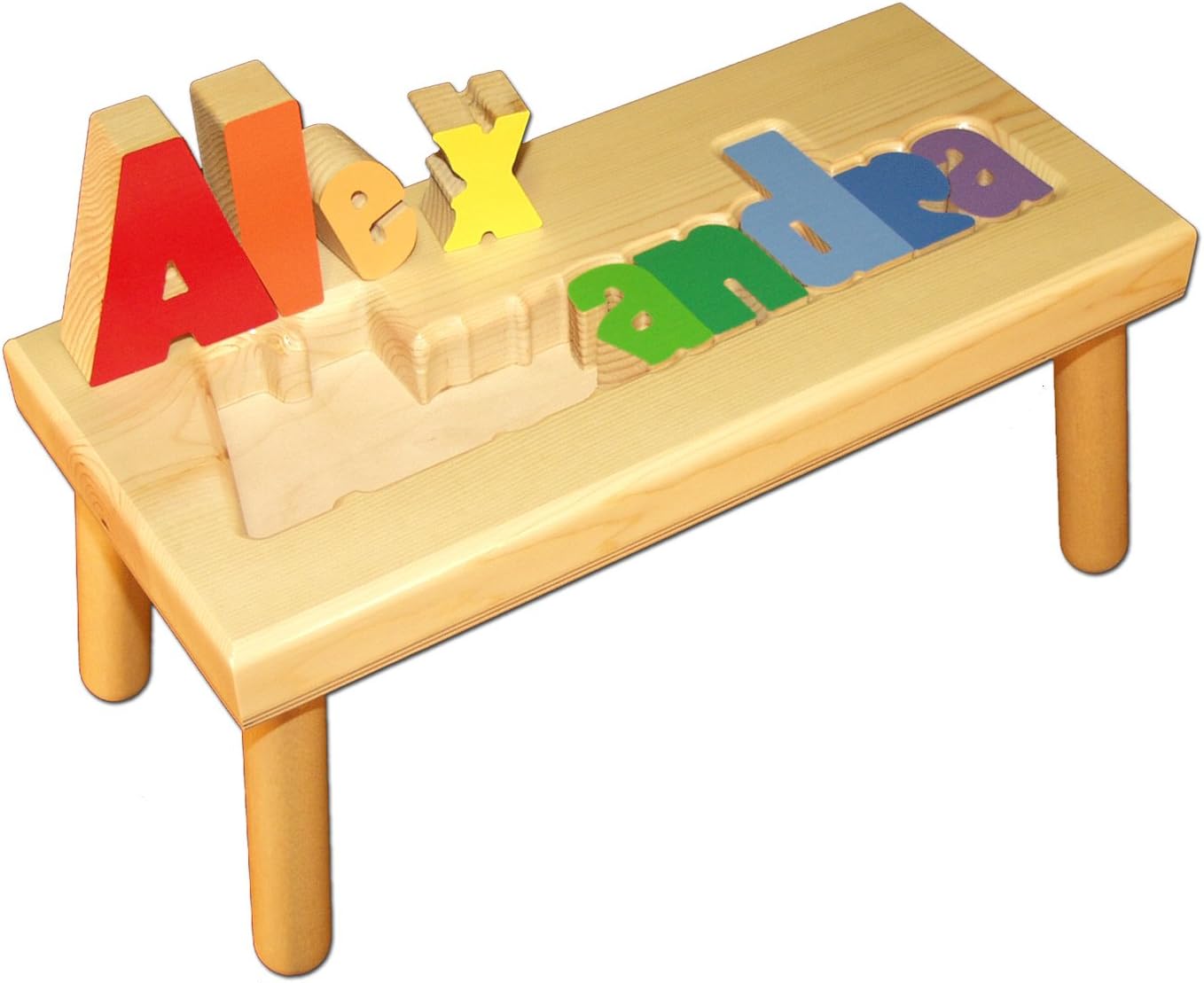 Damhorst Toys Personalized Wooden Name Puzzle Stool