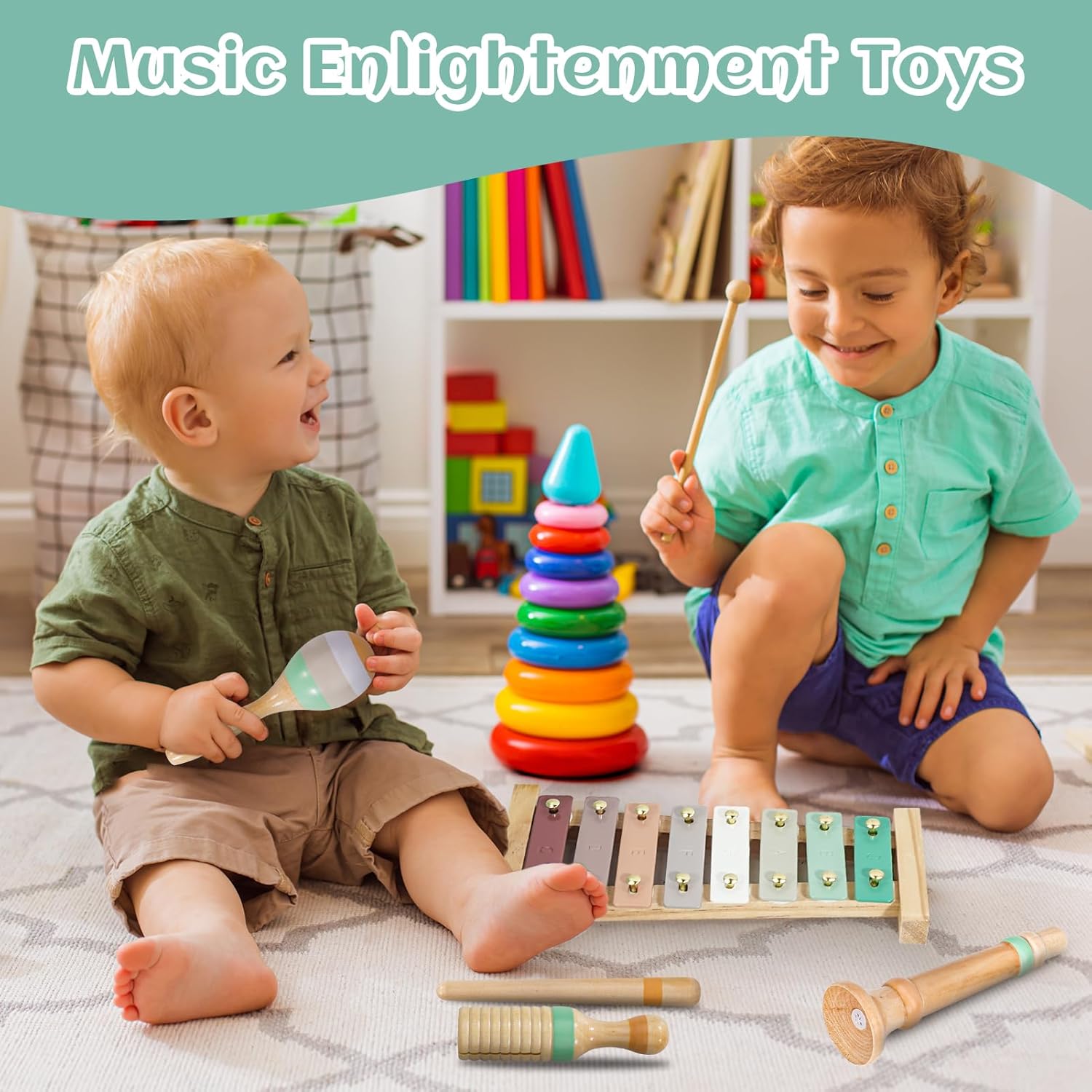 Raimy Musical Instruments Set for Kids 3 with Storage Bag 1