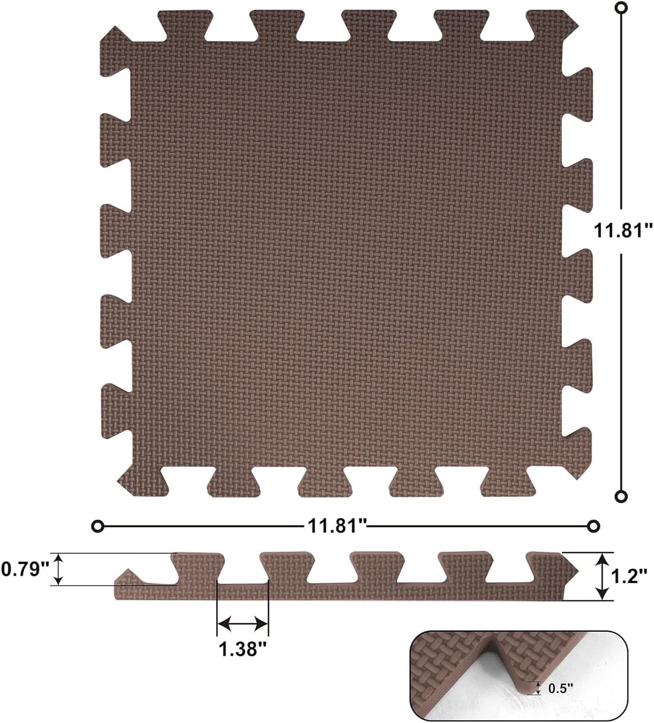 BalanceFrom Puzzle Play Mat Set - 36 Tiles Non-Slip Thick