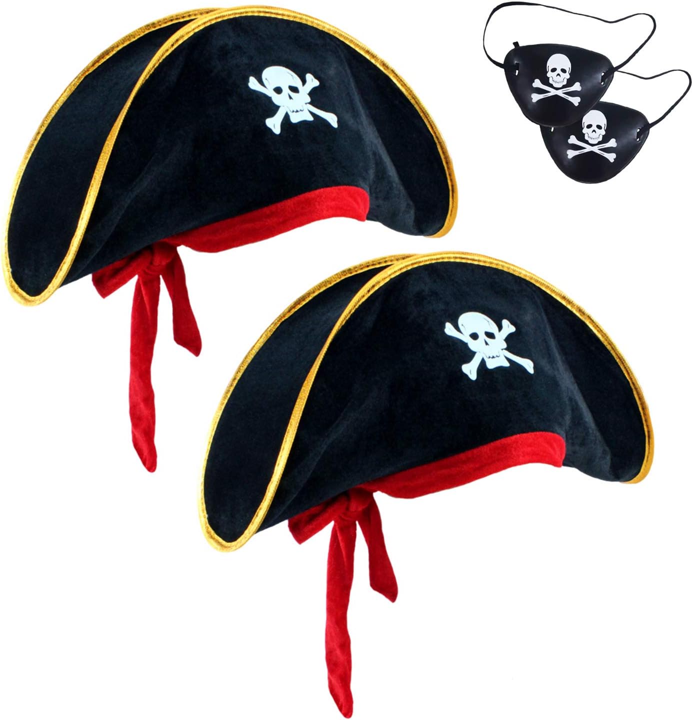 D-Fokes Pirate Captain Costume Cap with Eye Patch