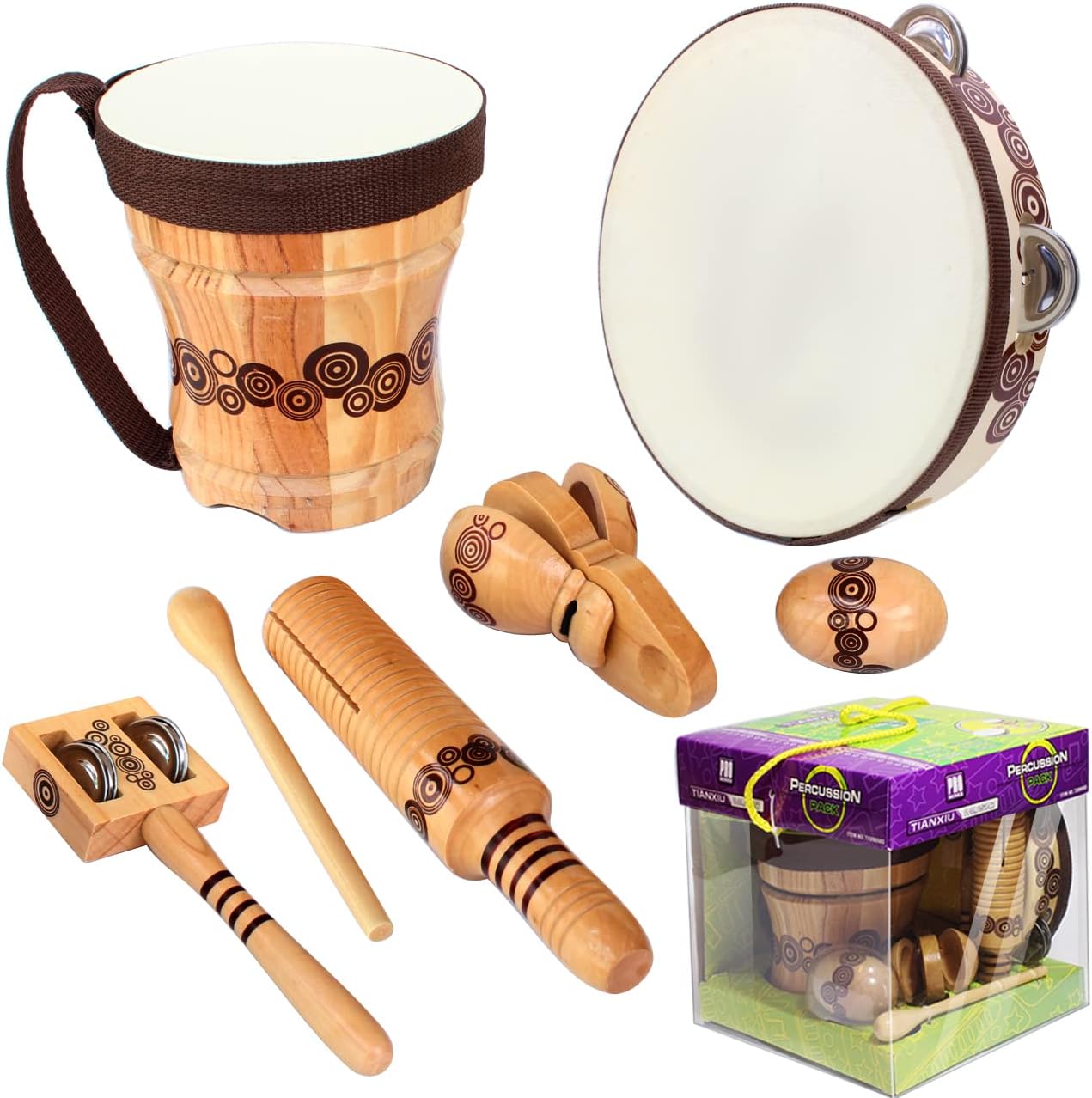 Benelet Wooden Musical Instruments Set for Kids 1